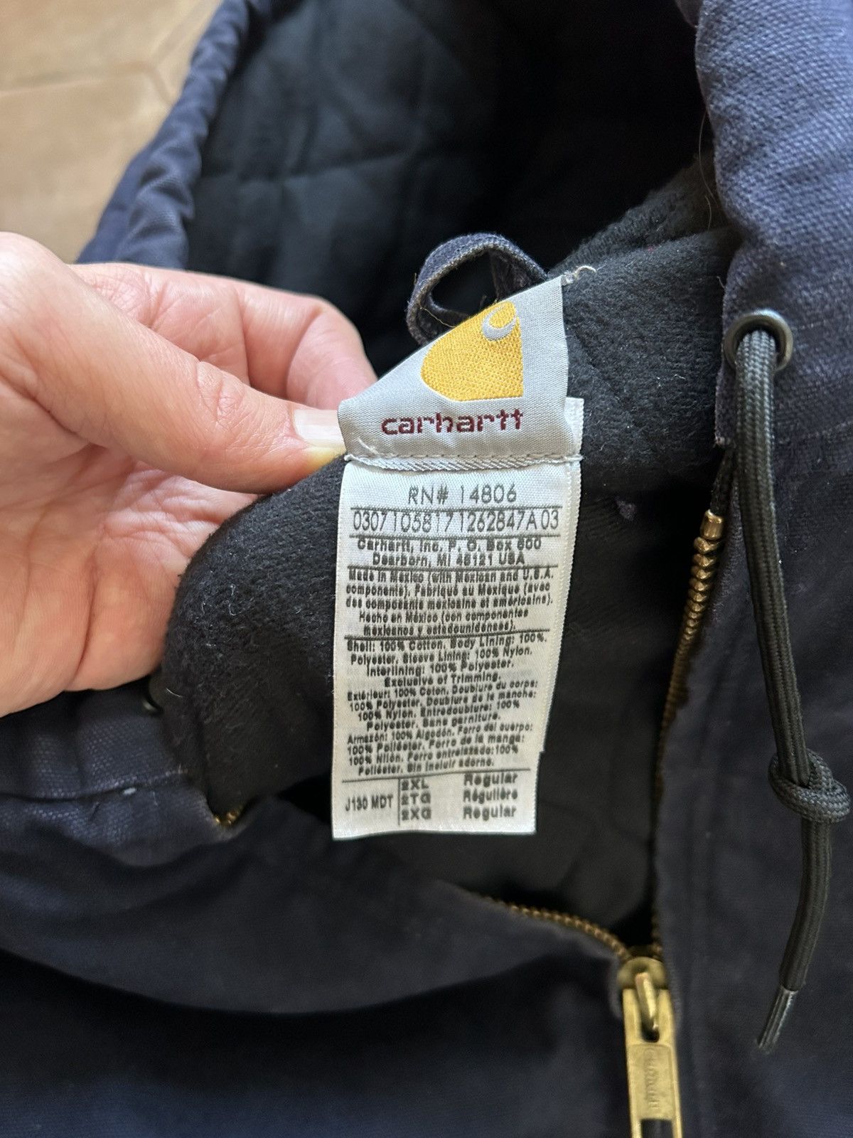 Carhartt Carhartt USA vintage hooded jacket MDT oversized Size US XXL / EU 58 / 5 - 7 Thumbnail