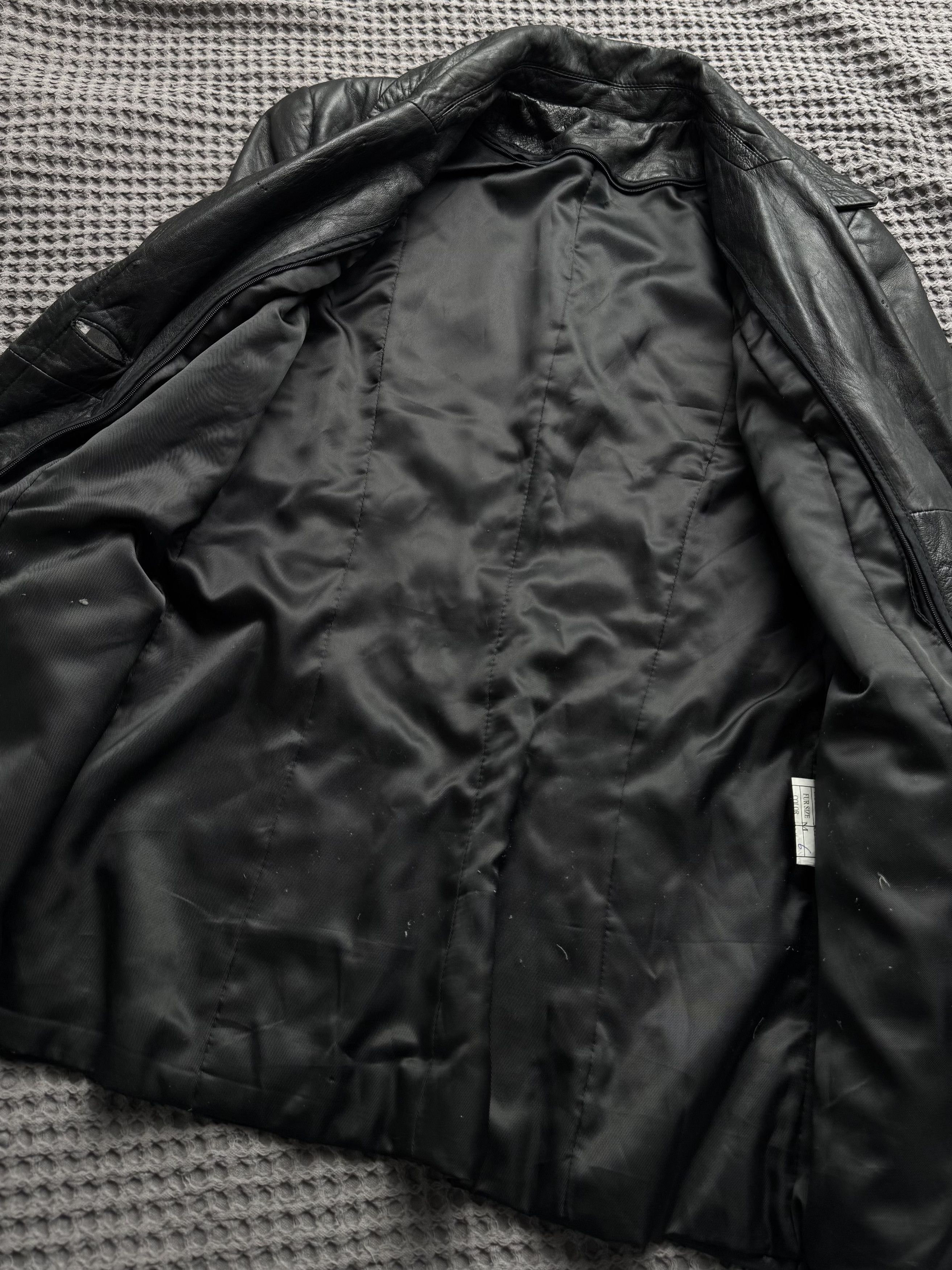 Vintage Vintage Leather Blazer Jacket Tailored Button Up Classic Size M / US 6-8 / IT 42-44 - 7 Thumbnail
