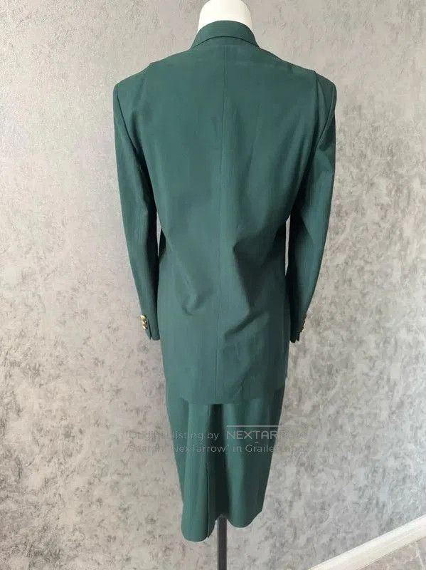 Burberry Burberry Green Wool Long Coat for Women. Size XL / US 12-14 / IT 48-50 - 5 Thumbnail