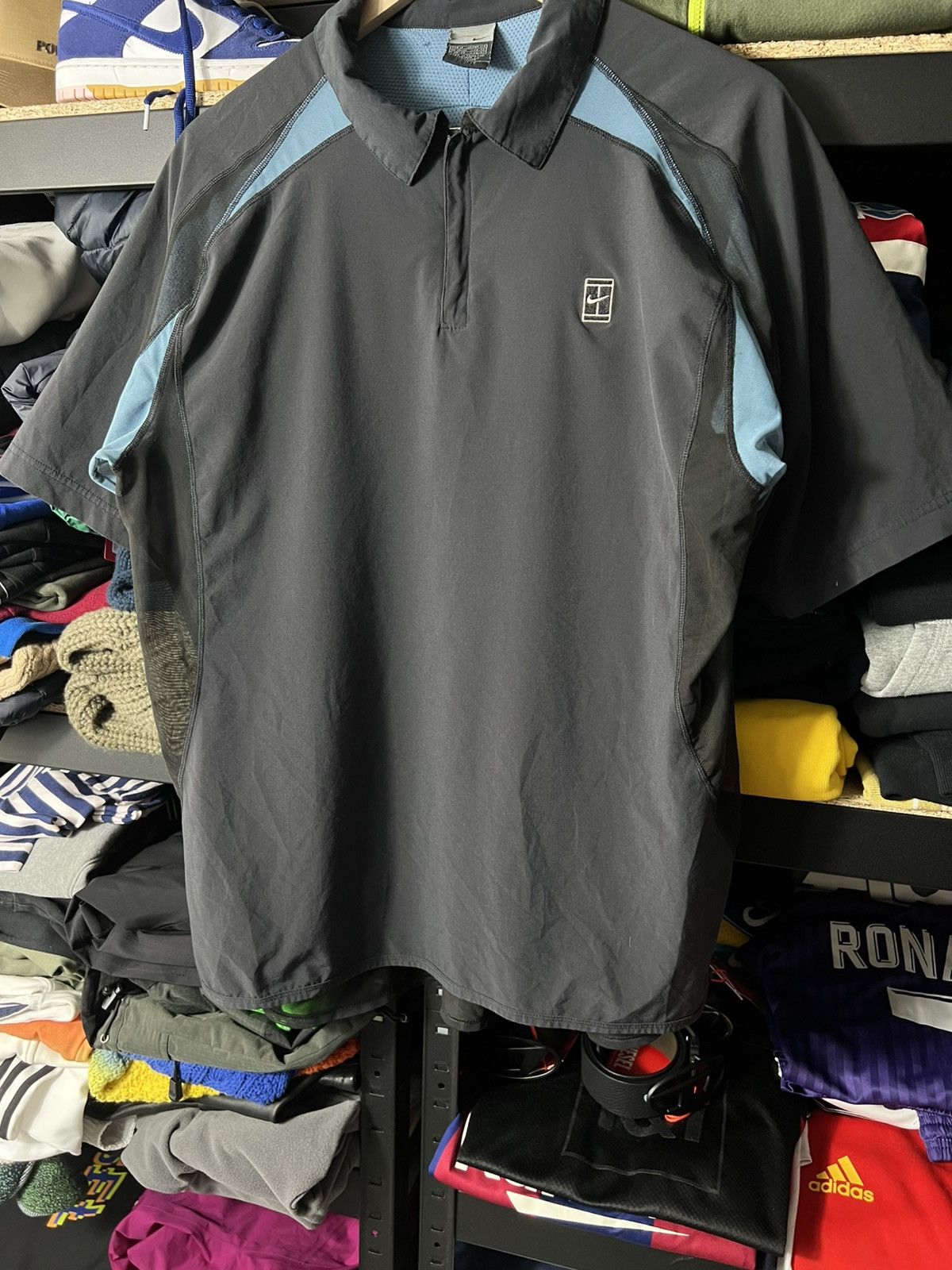 Nike Vintage Nike Agassi Challenge Court Polo US Open 2002 Tennis Size US L / EU 52-54 / 3 - 3 Thumbnail