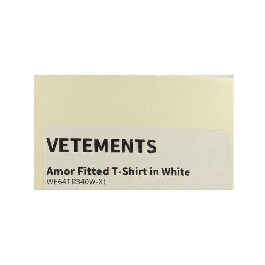 Vetements o1rshd1 Amor Fitted T-Shirt in White Size XL / US 12-14 / IT 48-50 - 16 Thumbnail