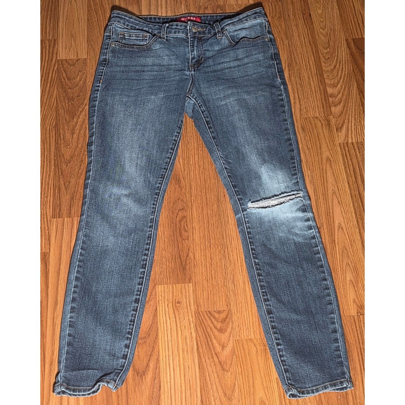 Guess Vintage Guess Jeans - Women's Size 27 - Distressed Blue Size 27" / US 4 / IT 40 - 3 Thumbnail