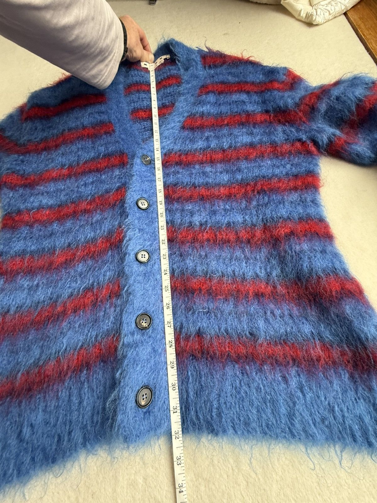 Marni FW19 Marni most wanted blue red cardigan Harry Styles M XL Size US M / EU 48-50 / 2 - 5 Thumbnail