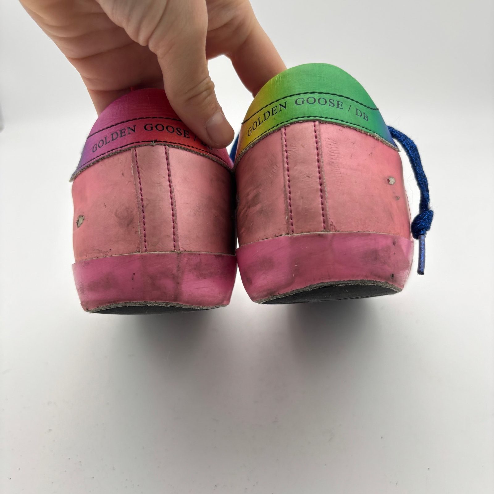 Golden Goose Golden Goose Superstar Sneakers GGDB Pink Rainbow Women's 37 Size US 7 / IT 37 - 13 Thumbnail