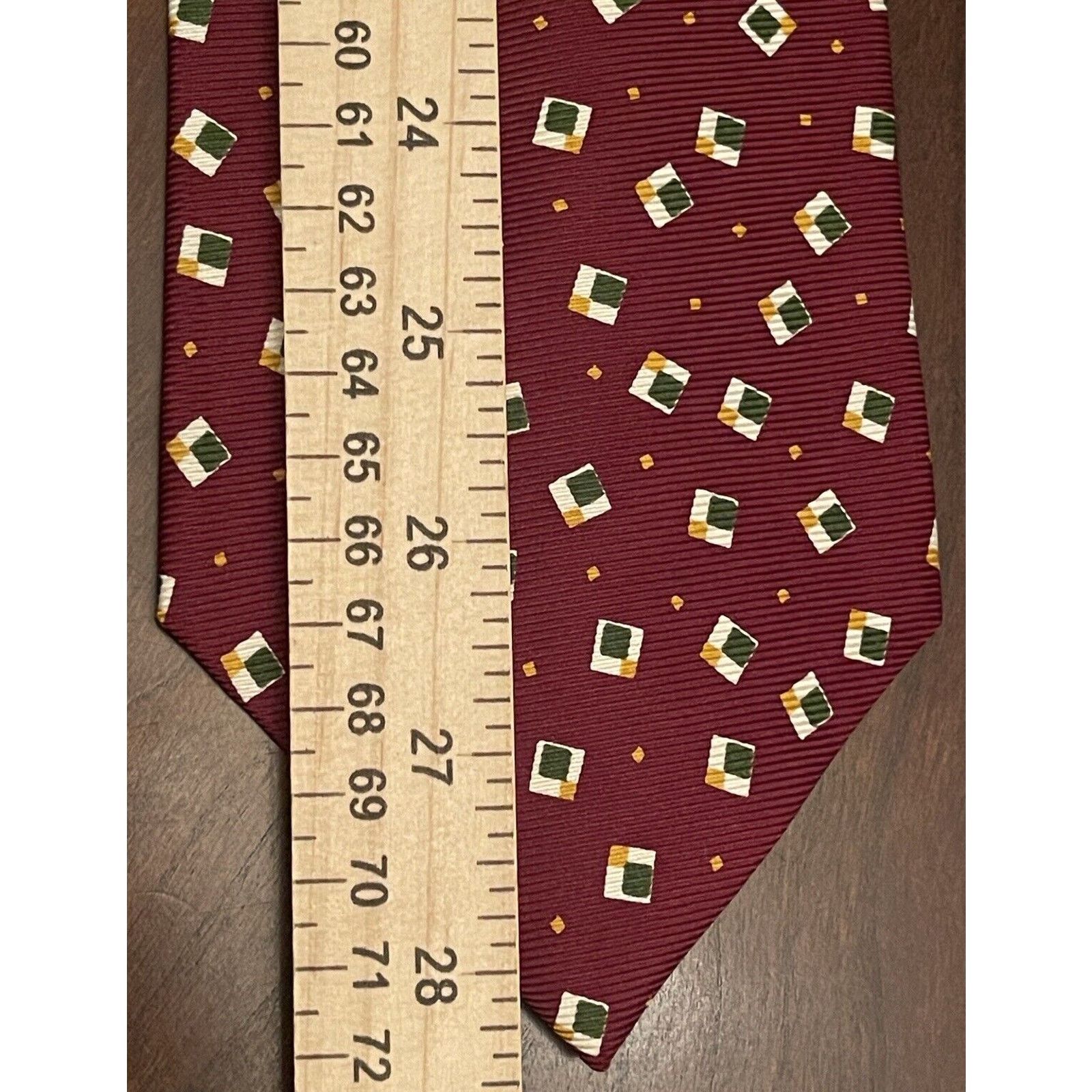 Chaps Chaps Ralph Lauren Burgundy Green 100% Silk Made In Usa Size ONE SIZE - 5 Thumbnail