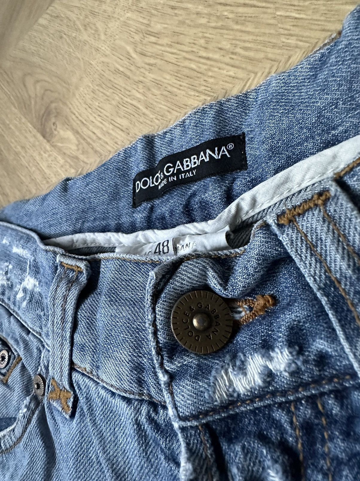 Dolce & Gabbana Dolce and Gabbana Crash Ripped Denim Jeans Distressed D&G Size US 32 / EU 48 - 6 Thumbnail