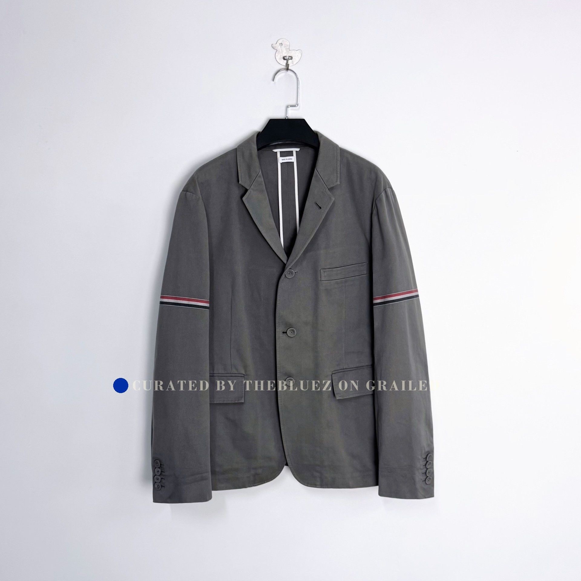 Thom Browne Thom Browne Dark Gray Striped Suit Jacket Size US L / EU 52-54 / 3 - 1 Thumbnail