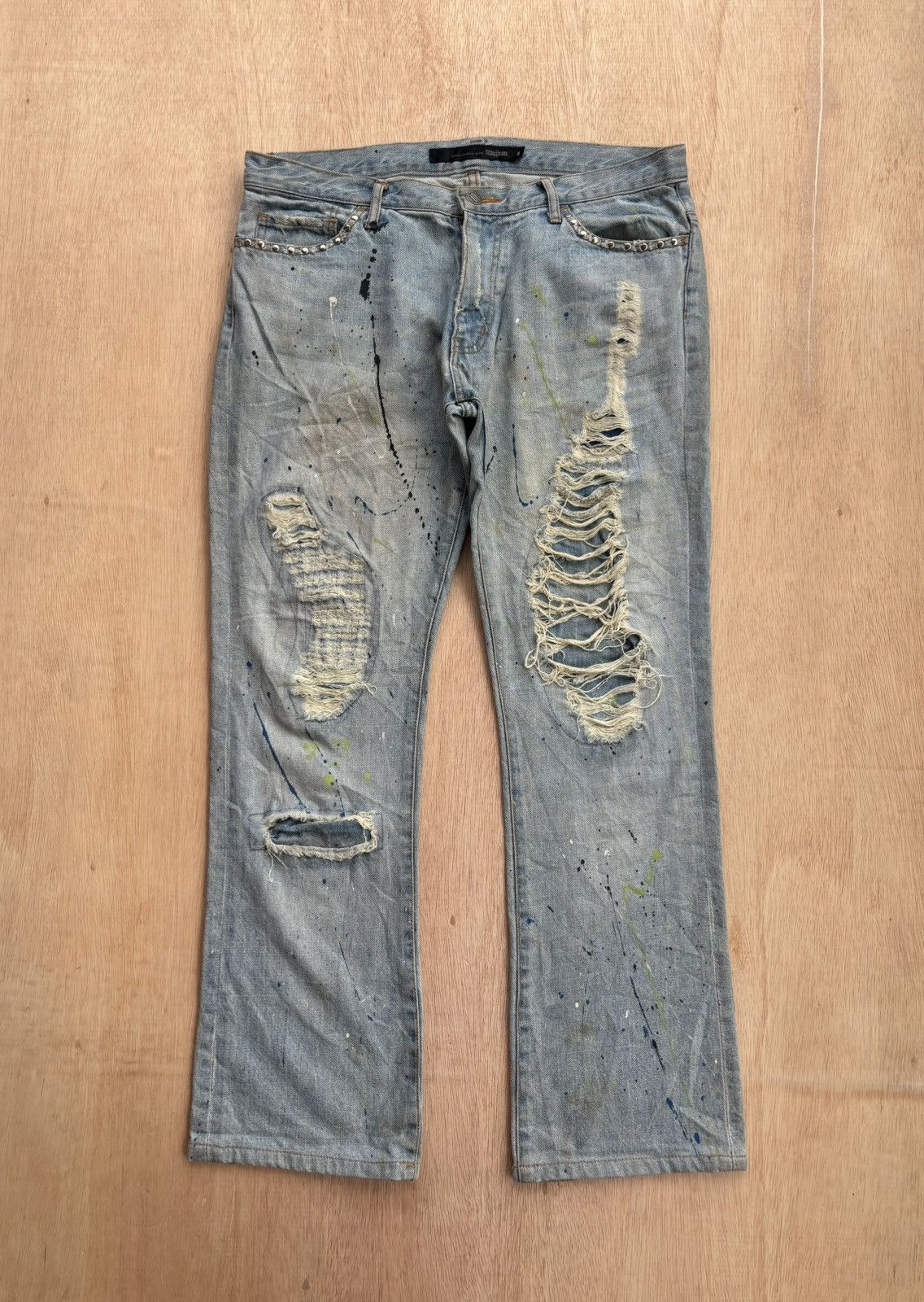 If Six Was Nine Distressed Denim Schlussel Ifsixwasnine Lgb style Bootcut Size US 34 / EU 50 - 1 Thumbnail