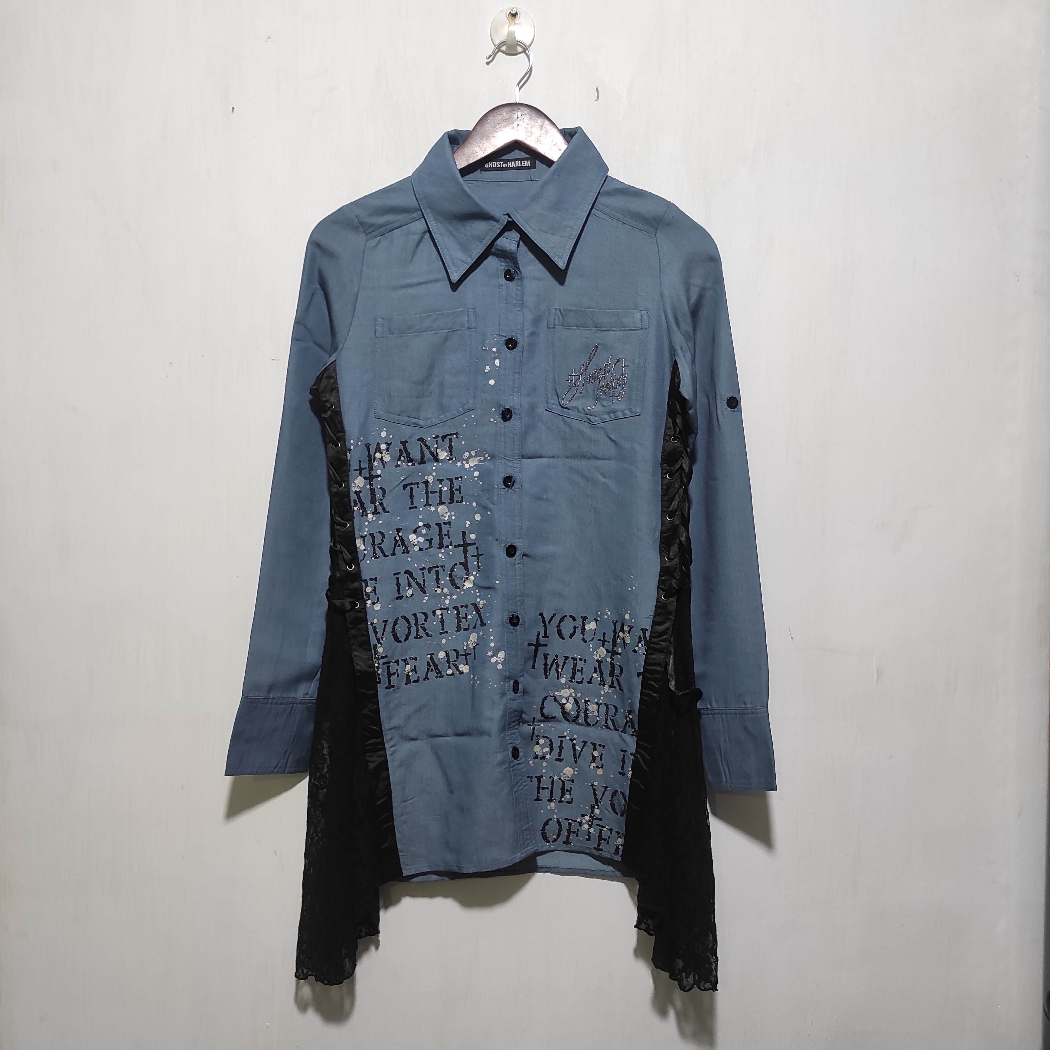 Hysteric Glamour Ghost of Harlem Poem Shirt Button Up i6w9 style Size S / US 4 / IT 40 - 2 Thumbnail