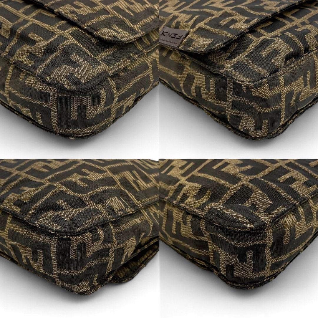 Fendi Fendi - Canvas Leather Shoulder Bag Handbag Brown Monogram Size ONE SIZE - 5 Thumbnail