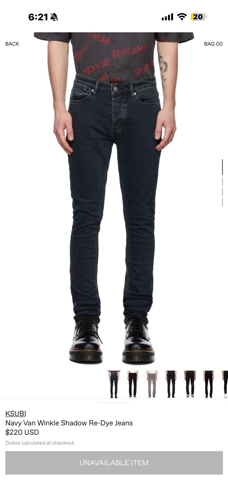 Ksubi Ksubi Van Winkle Jeans “Shadow” Sz 32 Size US 32 / EU 48 - 1 Thumbnail