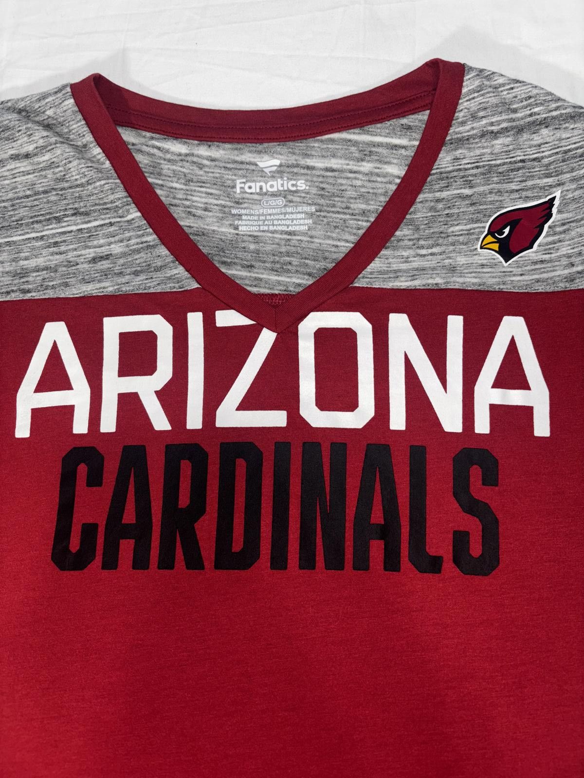Designer Arizona Cardinals Fanatics Women's V-Neck Tee Shirt Size L / US 10 / IT 46 - 4 Thumbnail