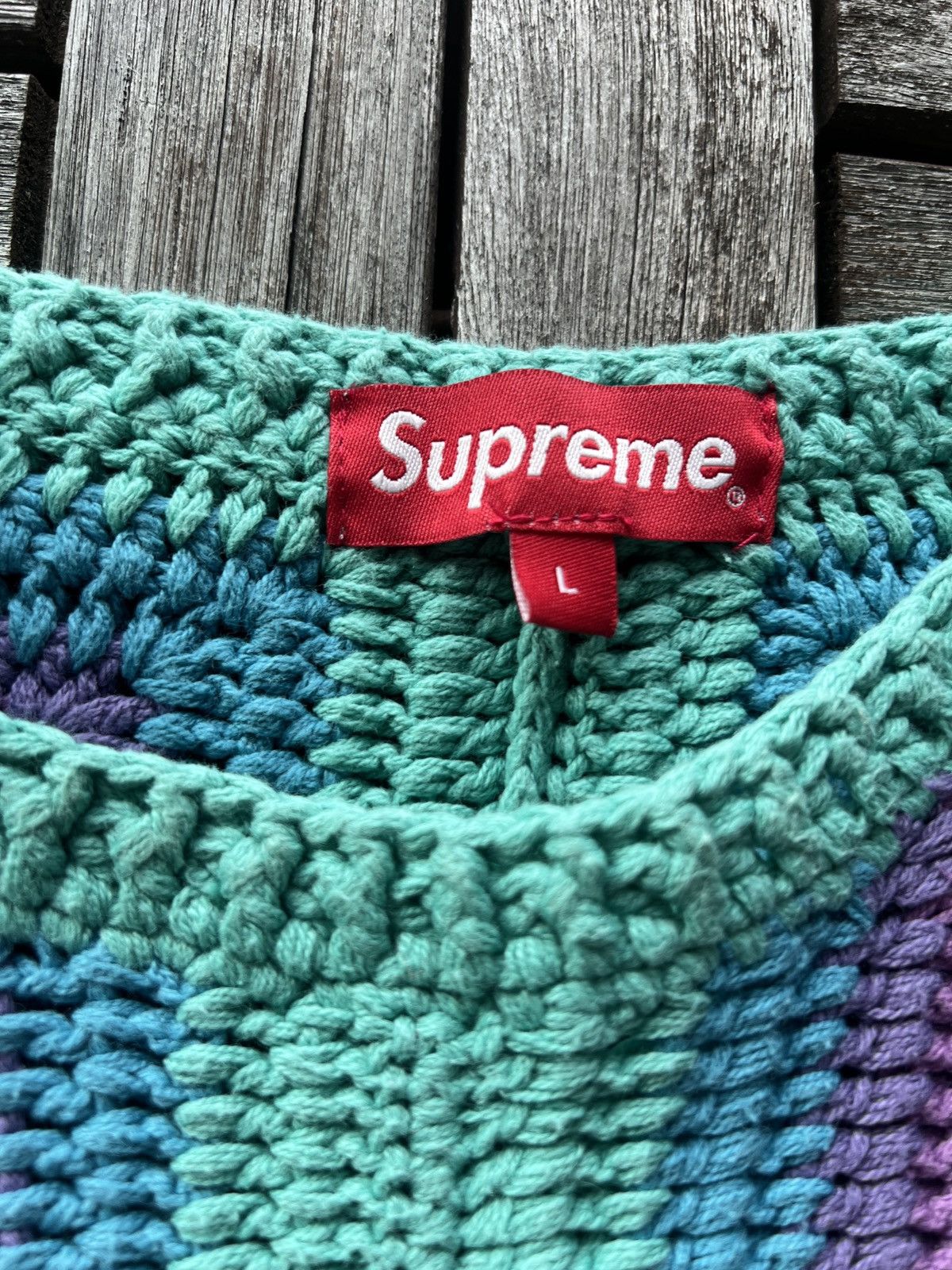 Supreme Supreme Hand Crochet Sweater MultiColor | Grailed