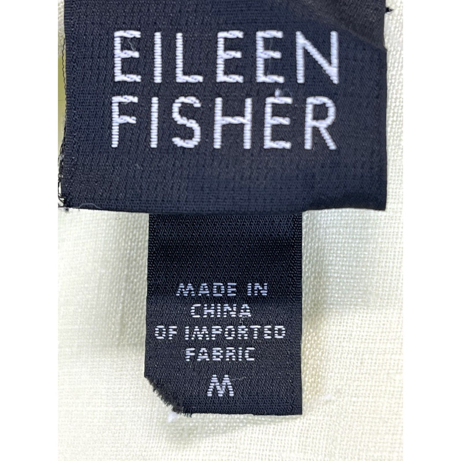 Eileen Fisher Eileen Fisher Linen Jacket Women's Medium Green Artsy Lagenlook Casual Long Sleeve Single Button Size M / US 6-8 / IT 42-44 - 4 Thumbnail