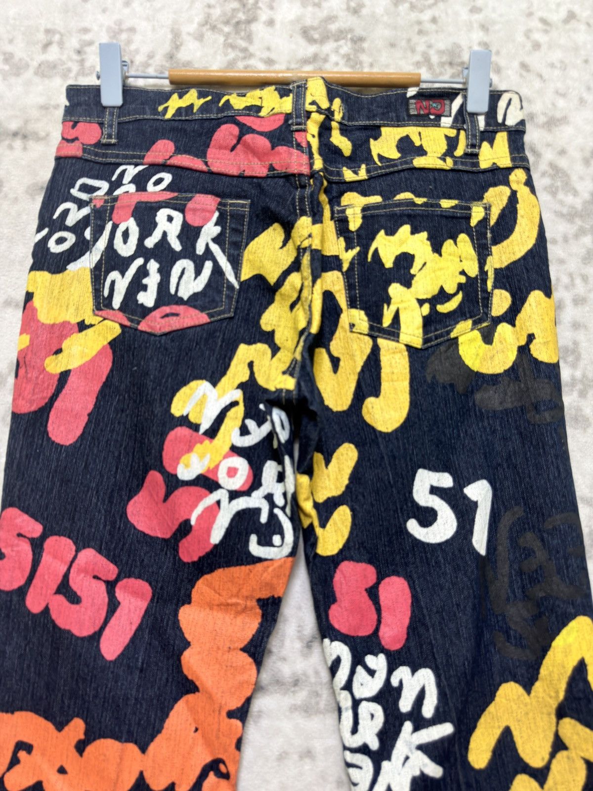 Hysteric Glamour Nesso Graffiti Print Flare Jeans Y2K Streetwear Bootcut Size US 28 / EU 44 - 9 Thumbnail