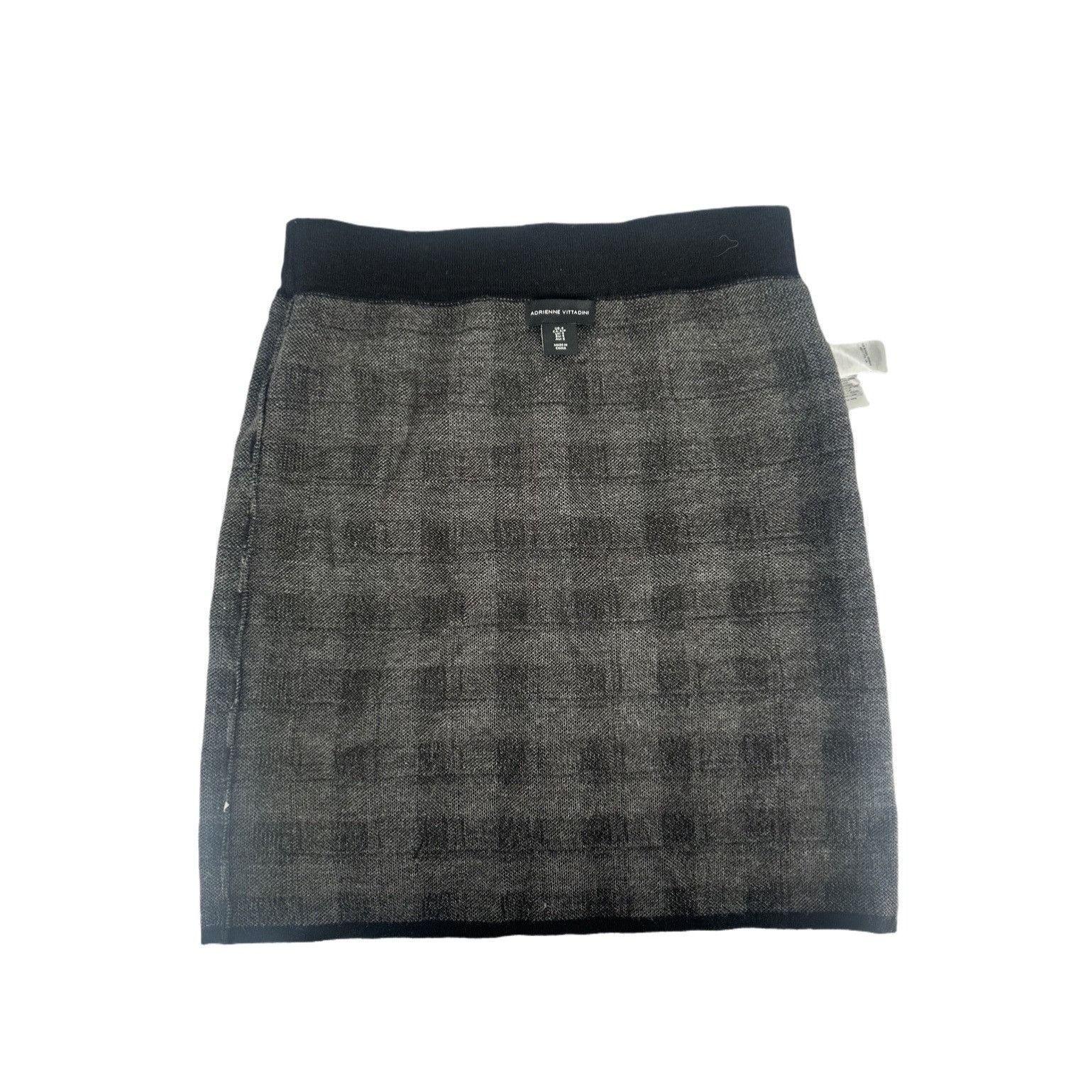 Other Adrienne Vittadini Wool Checkered Mini Skirt Black/Grey - S Size 26" / US 2 / IT 38 - 4 Thumbnail