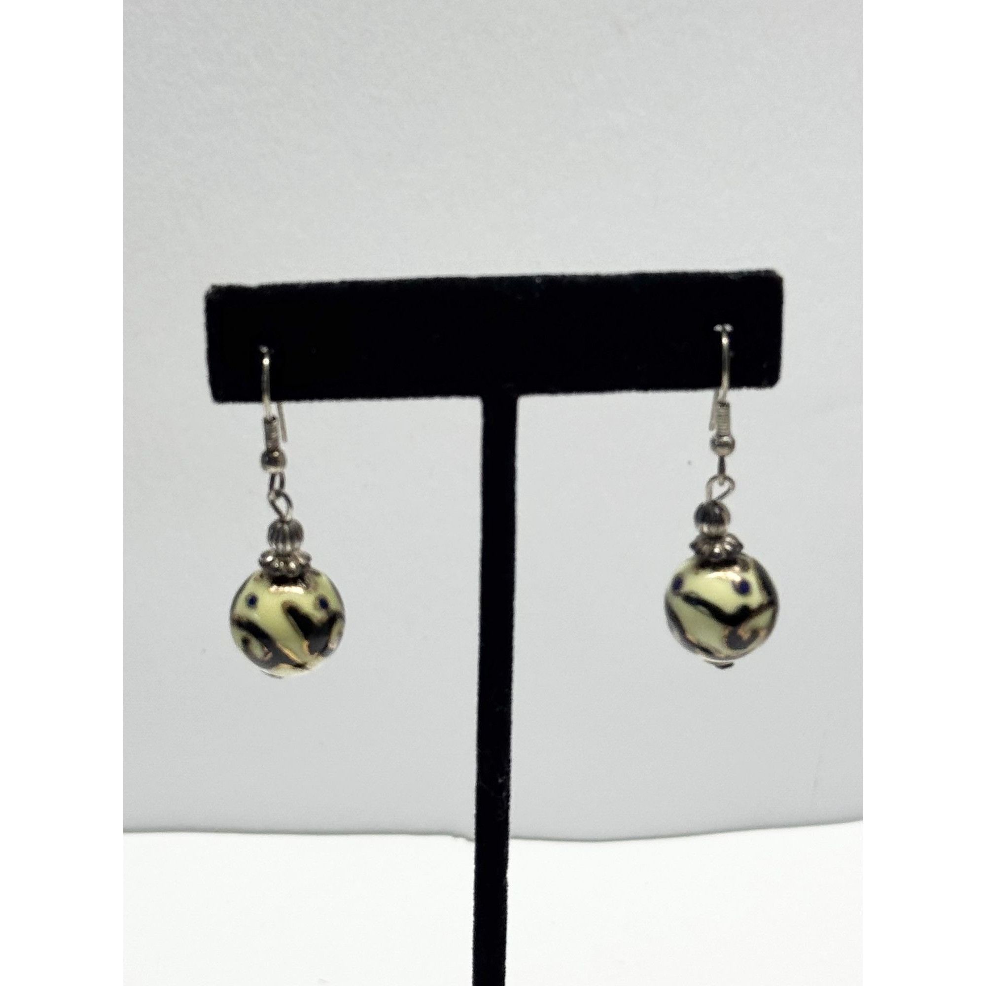 Vintage Vintage enamel ball dangle earrings Size ONE SIZE - 3 Thumbnail