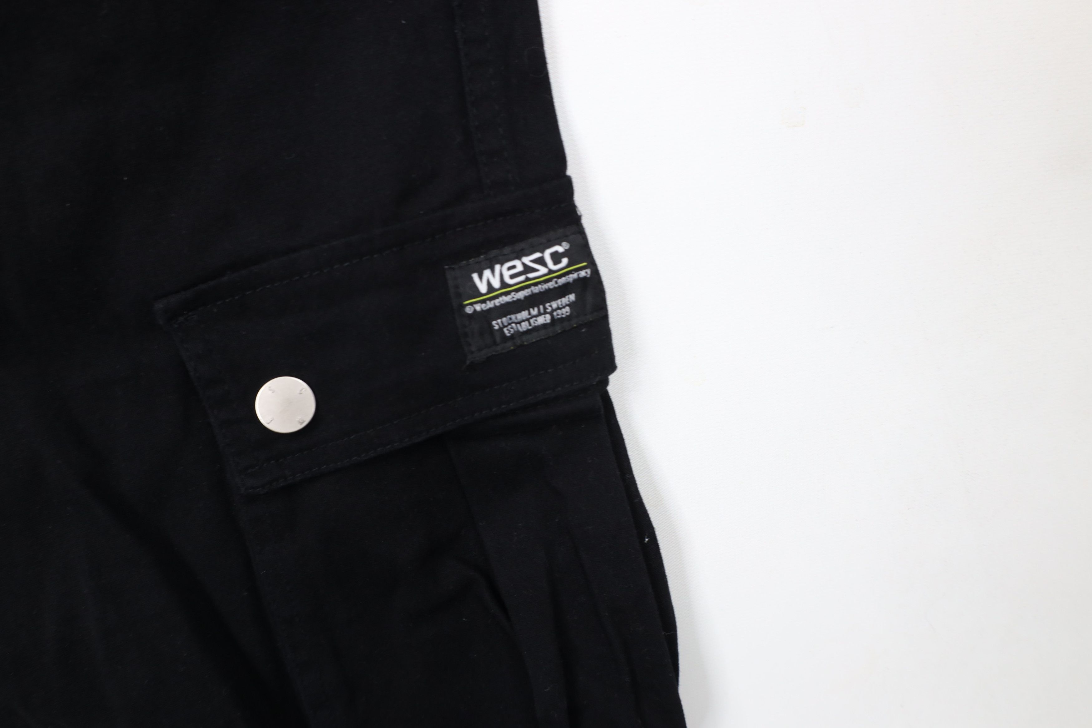 Vintage × WeSC WESC Streetwear Cuffed Cargo Joggers Jogger Pants Black Size US 36 / EU 52 - 5 Thumbnail