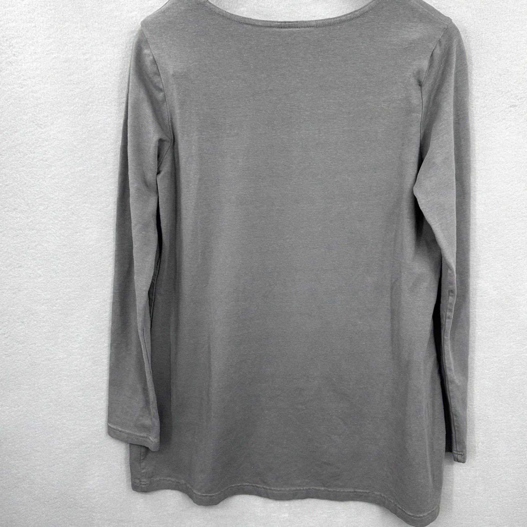Vintage Bryn Walker Tunic Shirt Womens Small Bamboo Organic Cotton Lagenlook Gray 3/4 Sleeve Bohemian Oversized Knit Relaxed Mens? Womens Size S / US 4 / IT 40 - 3 Thumbnail