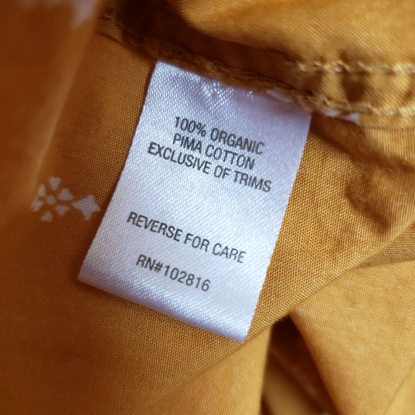 Vintage VINTAGE Garnet Hill Women’s Essential Organic Cotton Shirt 14 Mustard White Size XL / US 12-14 / IT 48-50 - 6 Thumbnail