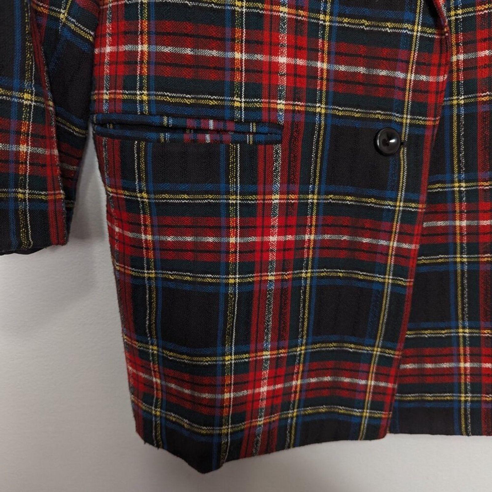 Worthington Worthington Vintage 70s Red Plaid Long Sleeve Blazer Pockets Size M / US 6-8 / IT 42-44 - 9 Thumbnail