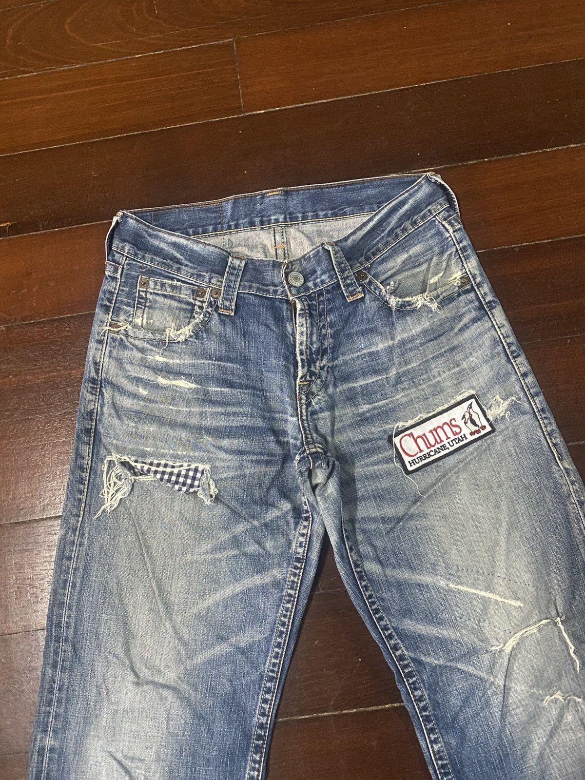 Levi's Fire Levi's 503 Distressed Jeans Faded Pants Denim Size US 32 / EU 48 - 6 Thumbnail