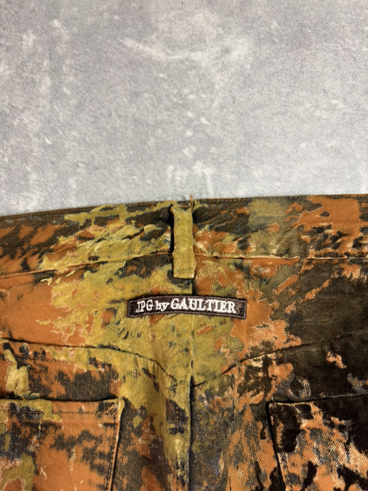 Jean Paul Gaultier 90s Jean Paul Gaultier Moss Camo Trompe L’oeil Pants 32 Size US 32 / EU 48 - 14 Thumbnail