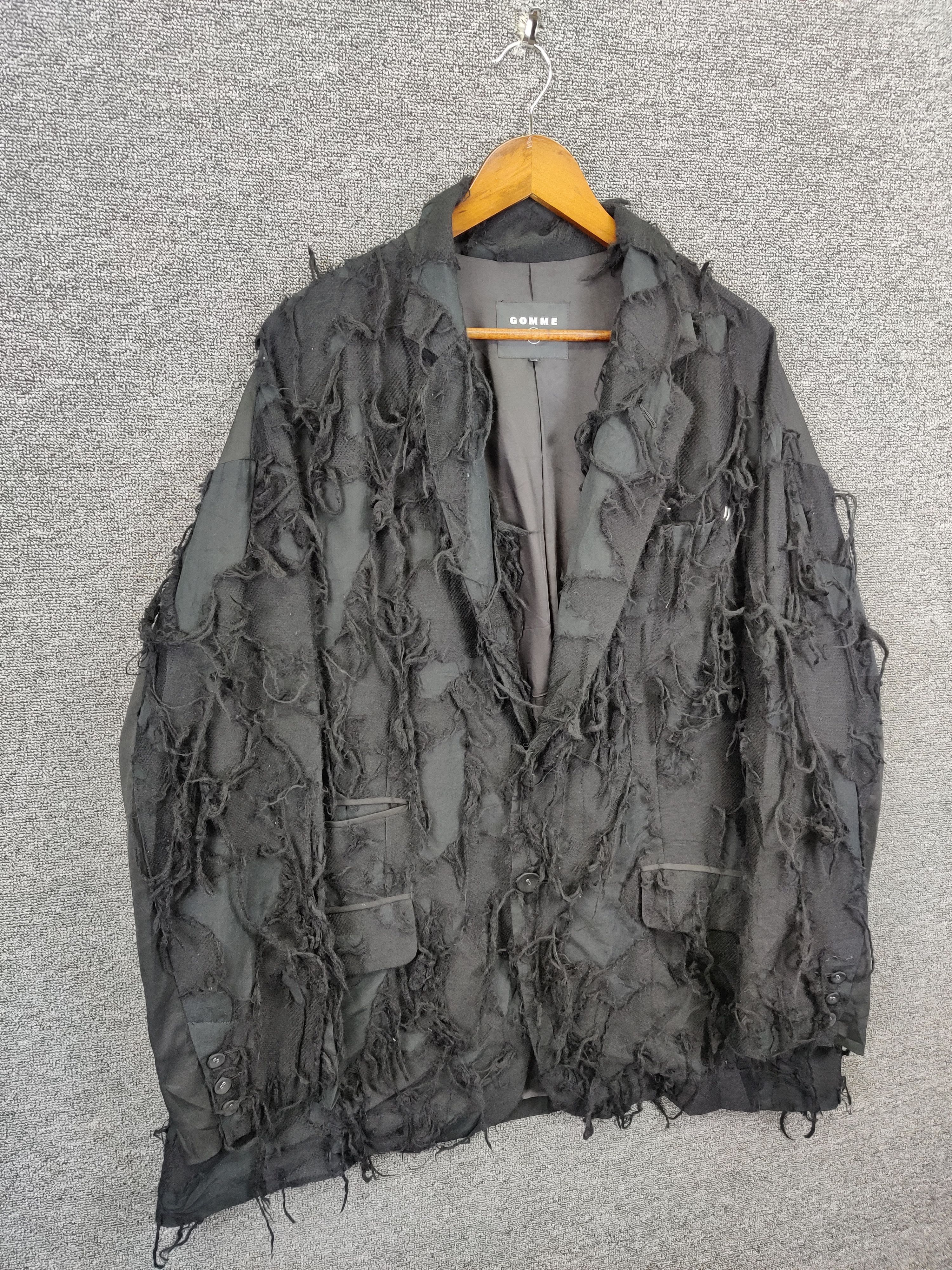 gomme Nice❗ Gomme Homme Frayed Jacquard Single Breasted Blazer Size US M / EU 48-50 / 2 - 5 Thumbnail