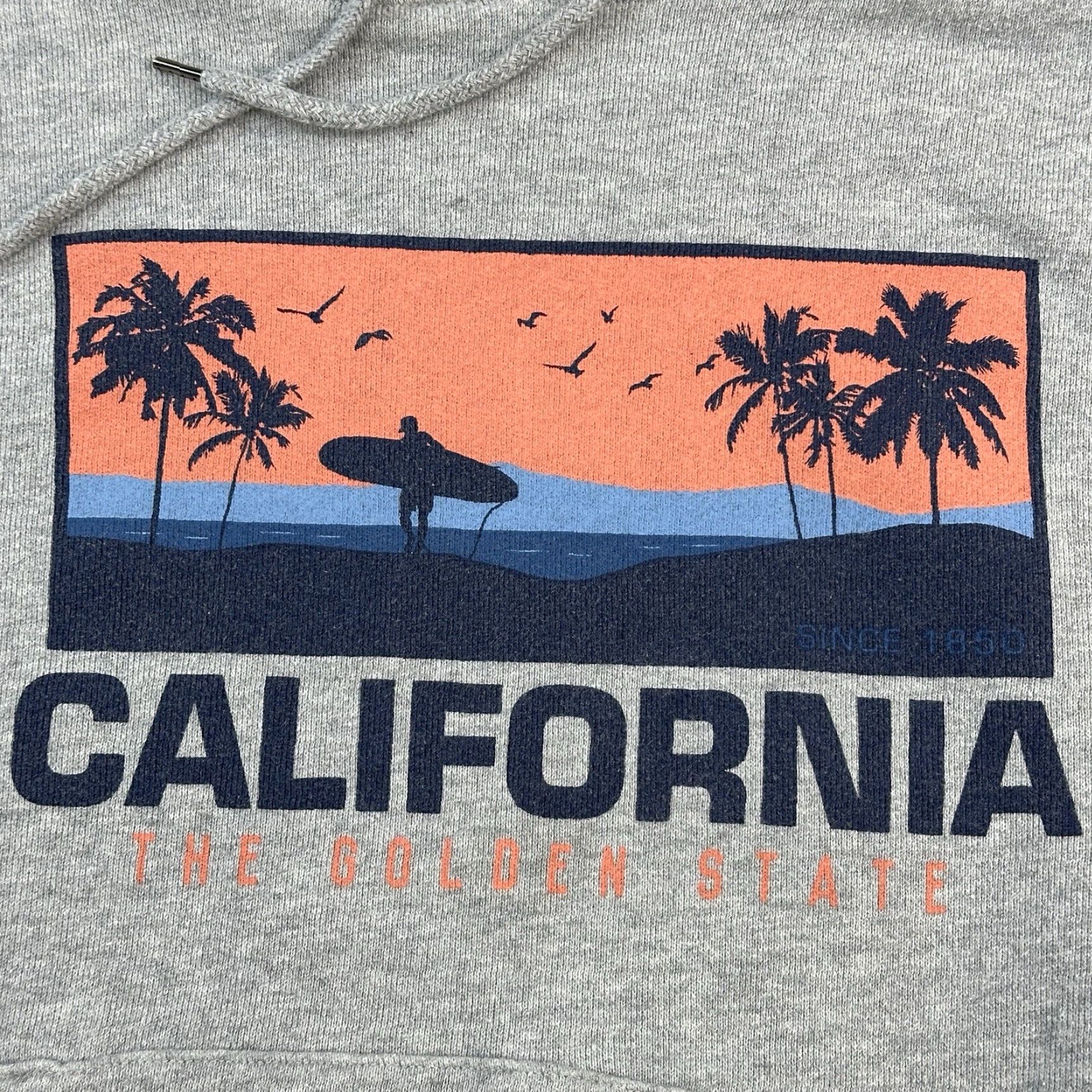 Vintage State of Mine Hoodie Mens XL Gray California Surf Graphic Pullover Sweatshirt Size US XL / EU 56 / 4 - 4 Thumbnail