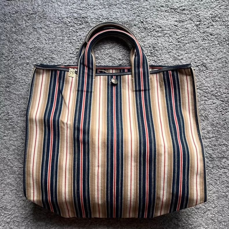 Visvim VisvimVisvim Teton Tote Oka XL Blue Striped-2504 Size ONE SIZE - 1 Thumbnail