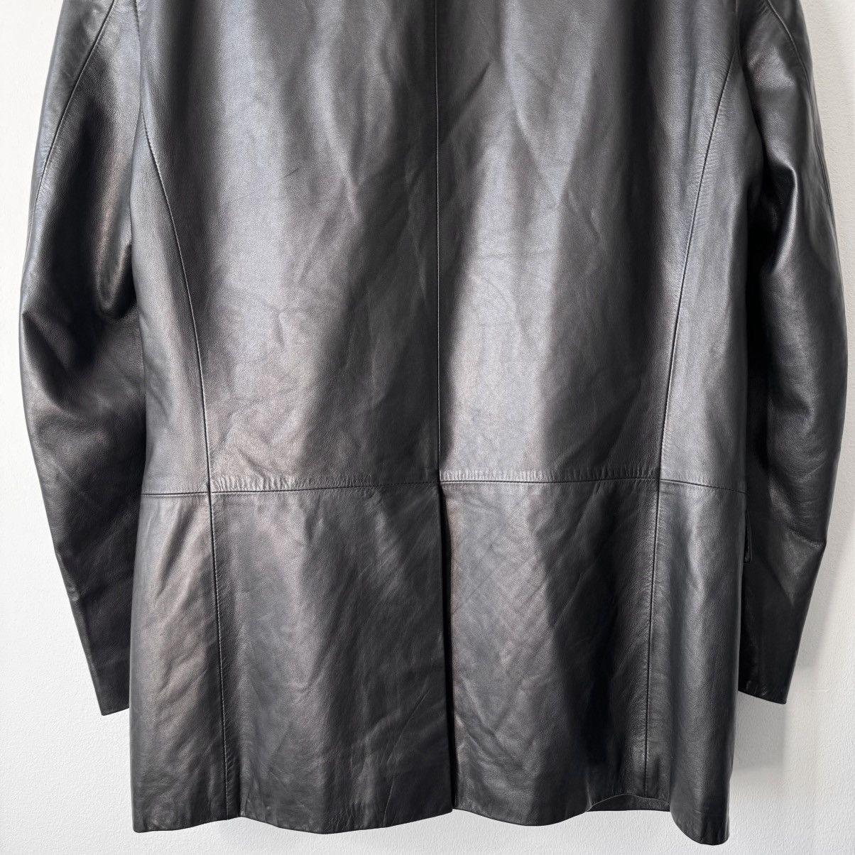 Jil Sander Jil Sander 2000’s Black Lamb Leather Blazer Jacket Size US M / EU 48-50 / 2 - 7 Thumbnail