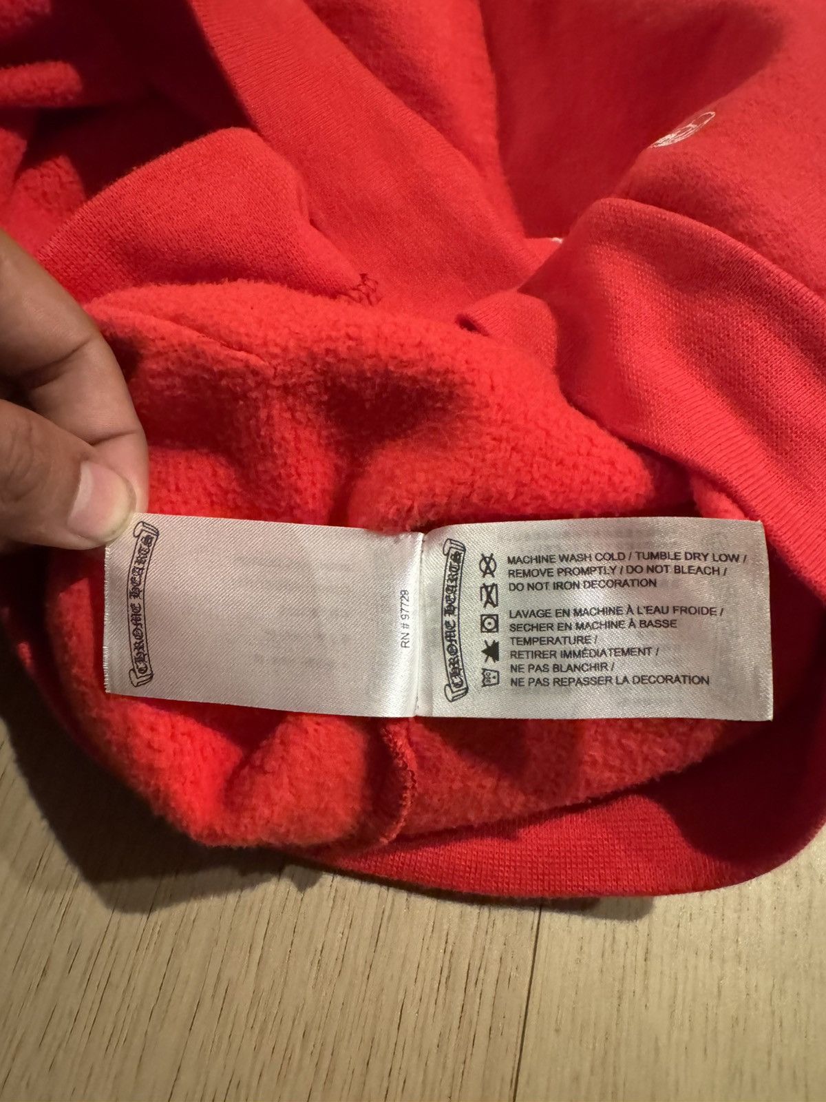 Chrome Hearts Chrome Hearts Red Scroll Hoodie Size US L / EU 52-54 / 3 - 8 Thumbnail
