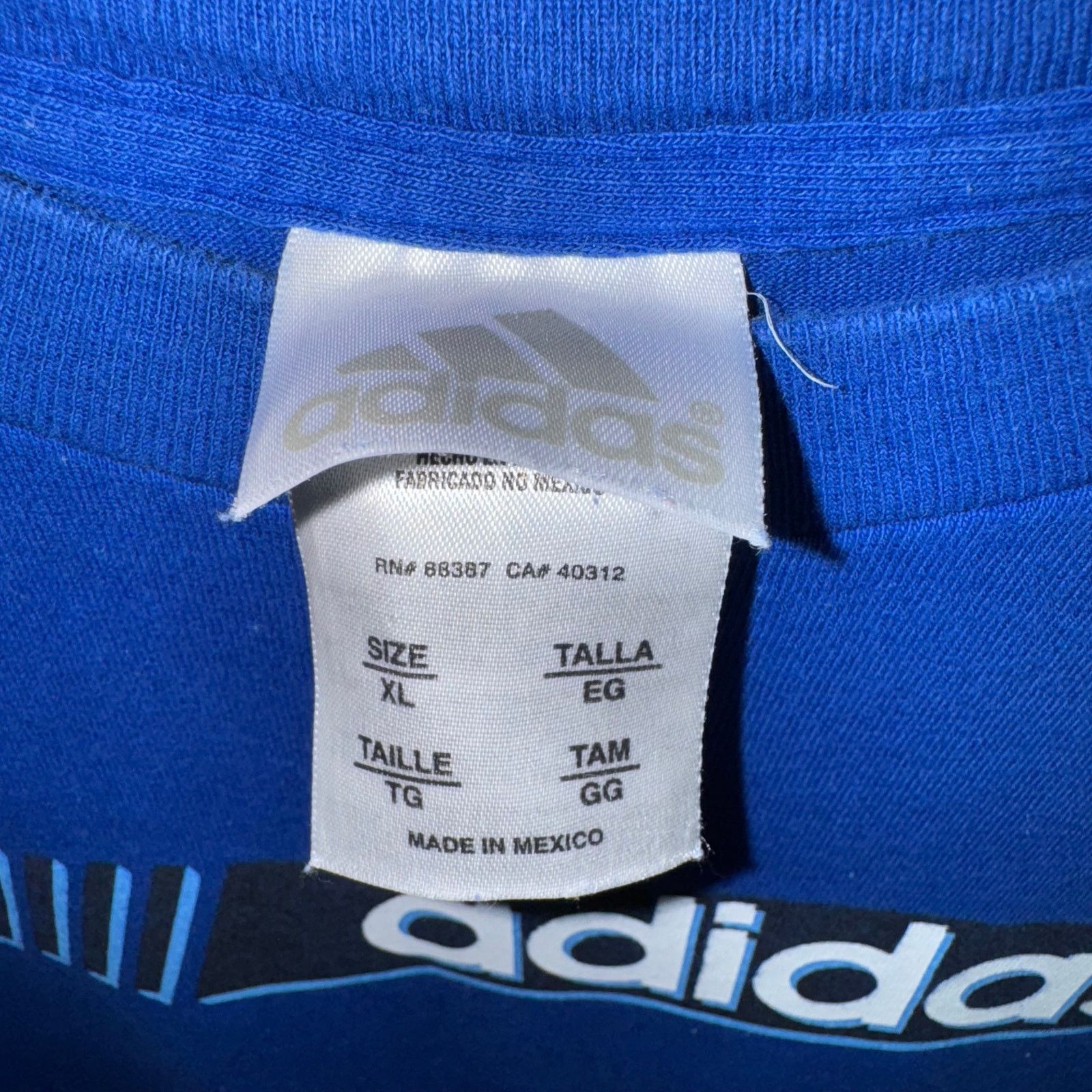 Adidas Vintage Y2K Adidas logo spellout 3 stripes 2000s t-shirt Size US XL / EU 56 / 4 - 2 Thumbnail