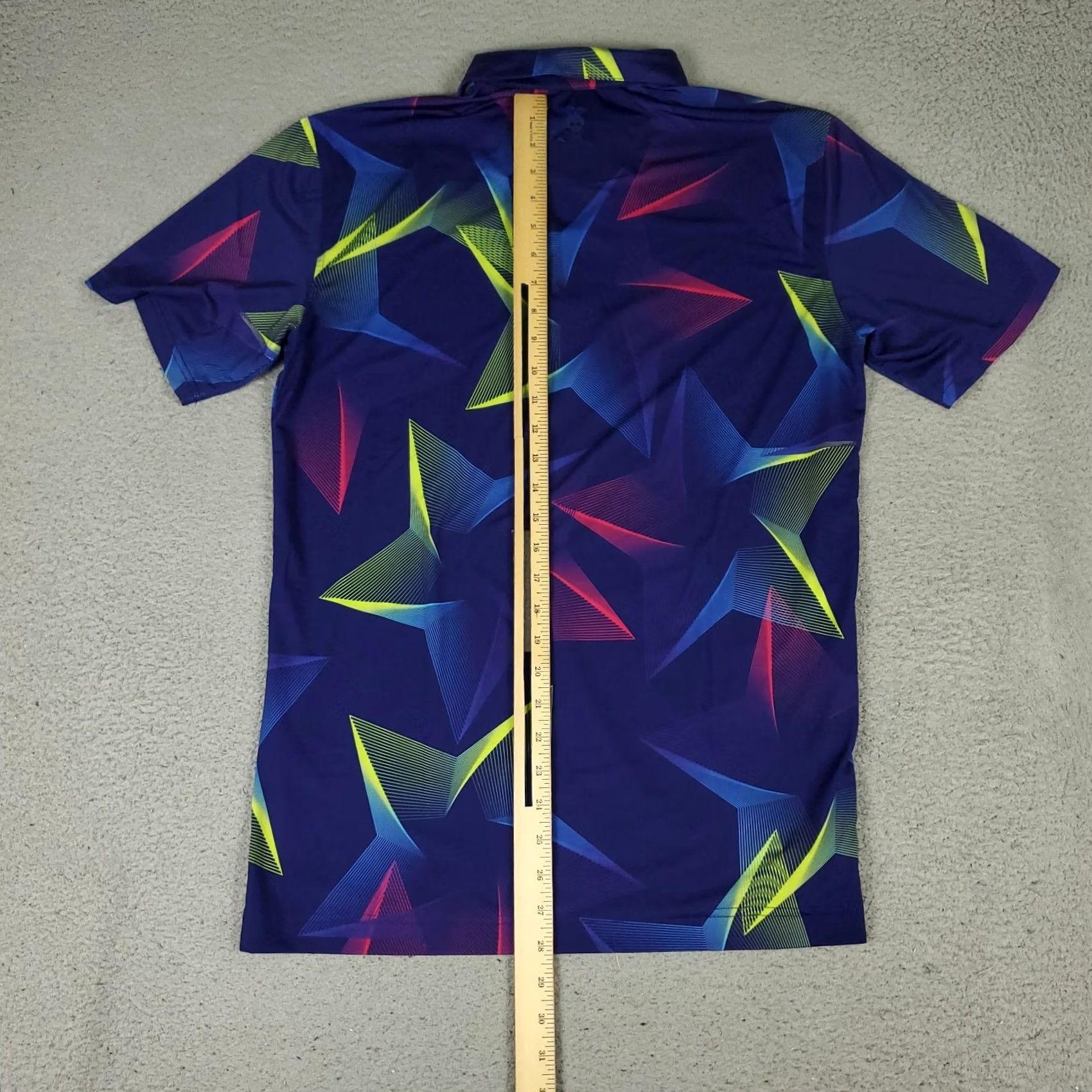 Robert Graham Robert Graham Polo Shirt Mens Small Purple Star Print Polyester Golf Stretch Polo Size US S / EU 44-46 / 1 - 4 Thumbnail