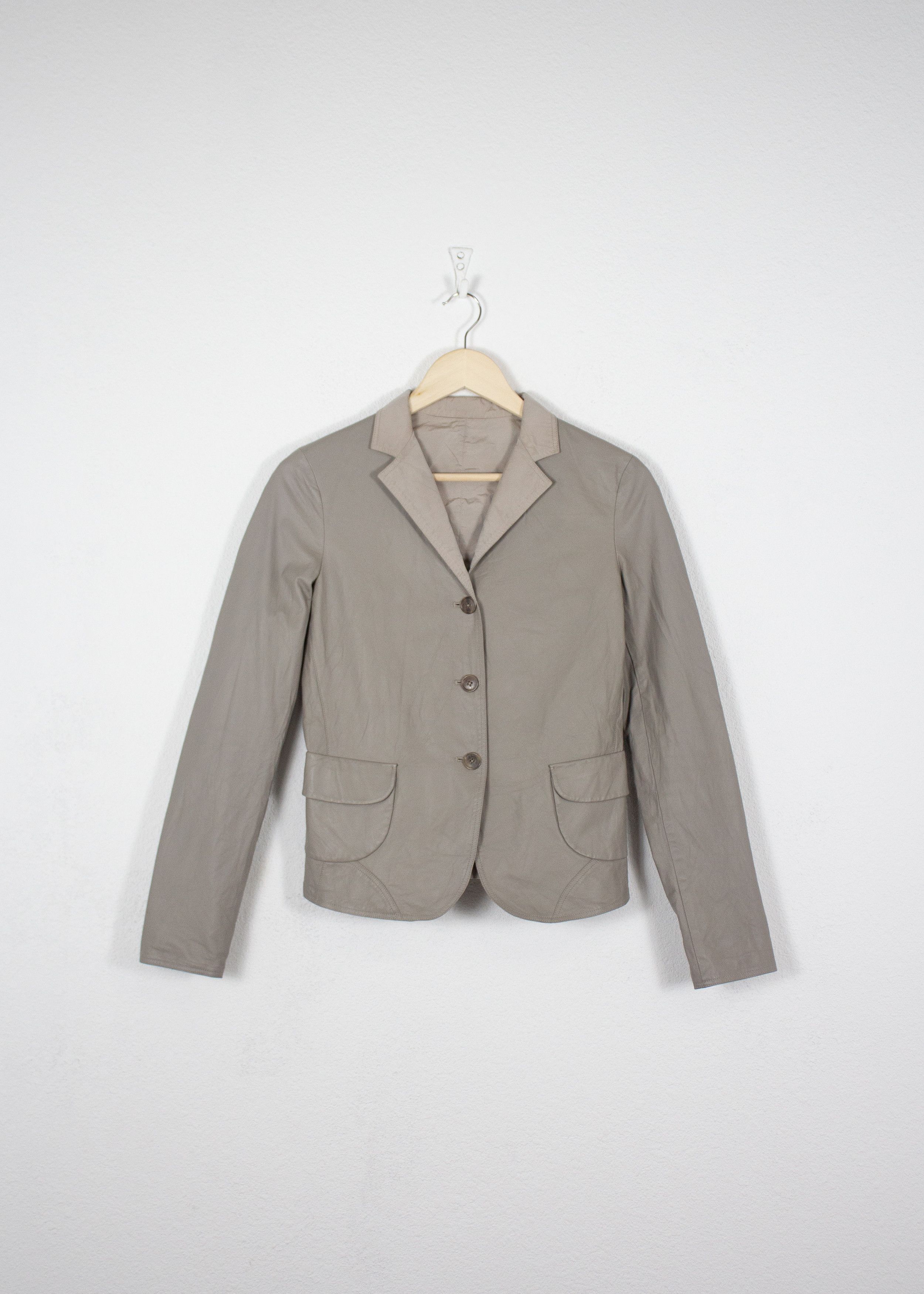 Jil Sander Jil Sander Reversible Leather-Nylon Blazer Jacket Y2K Size XXS / US 00 / IT 34 - 1 Thumbnail