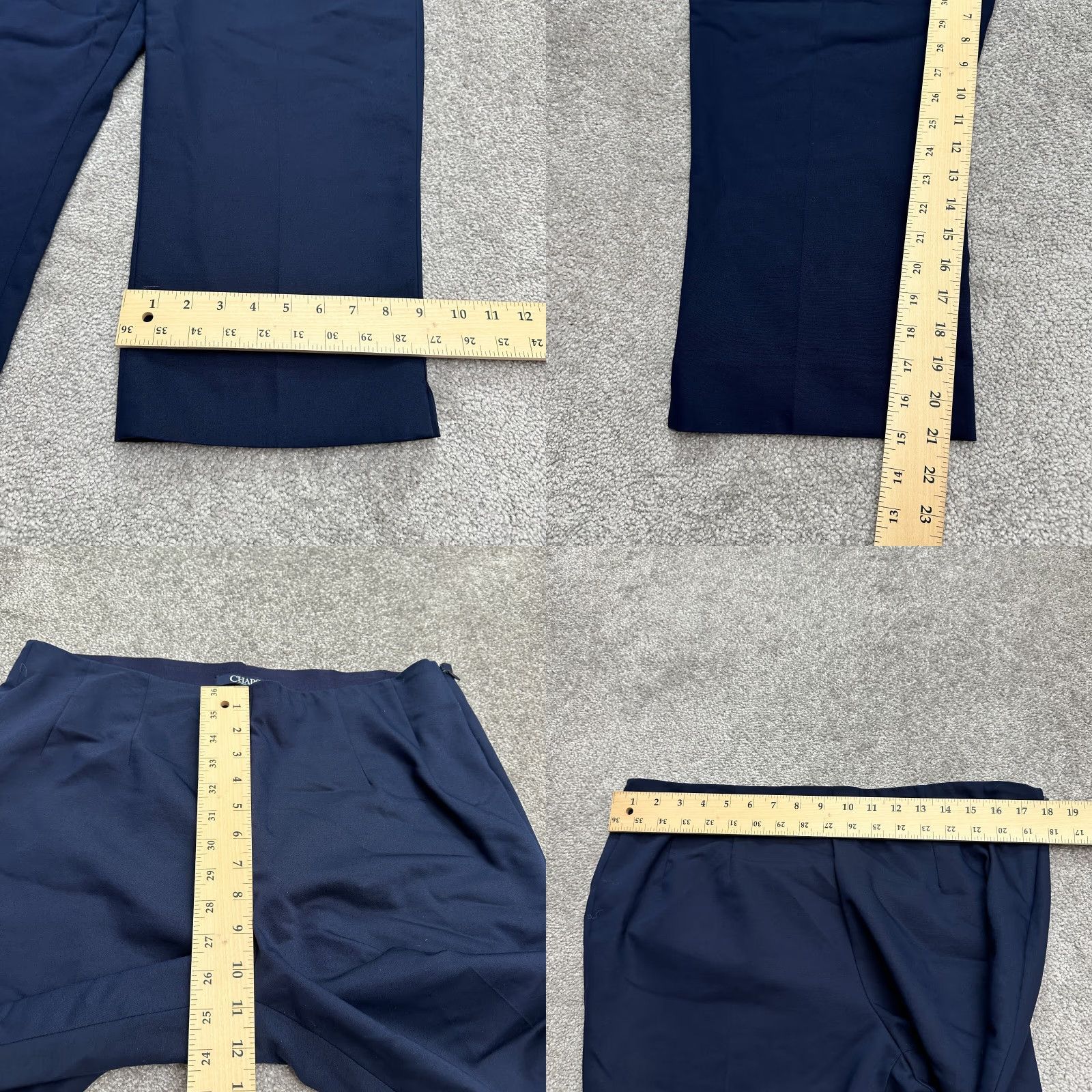 Chaps Chaps Pants Womens 16 Navy Blue Cropped Straight Leg Work Casual 36x21 Zip Front Condition: Good Size 38" / US 16 / IT 52 - 8 Thumbnail