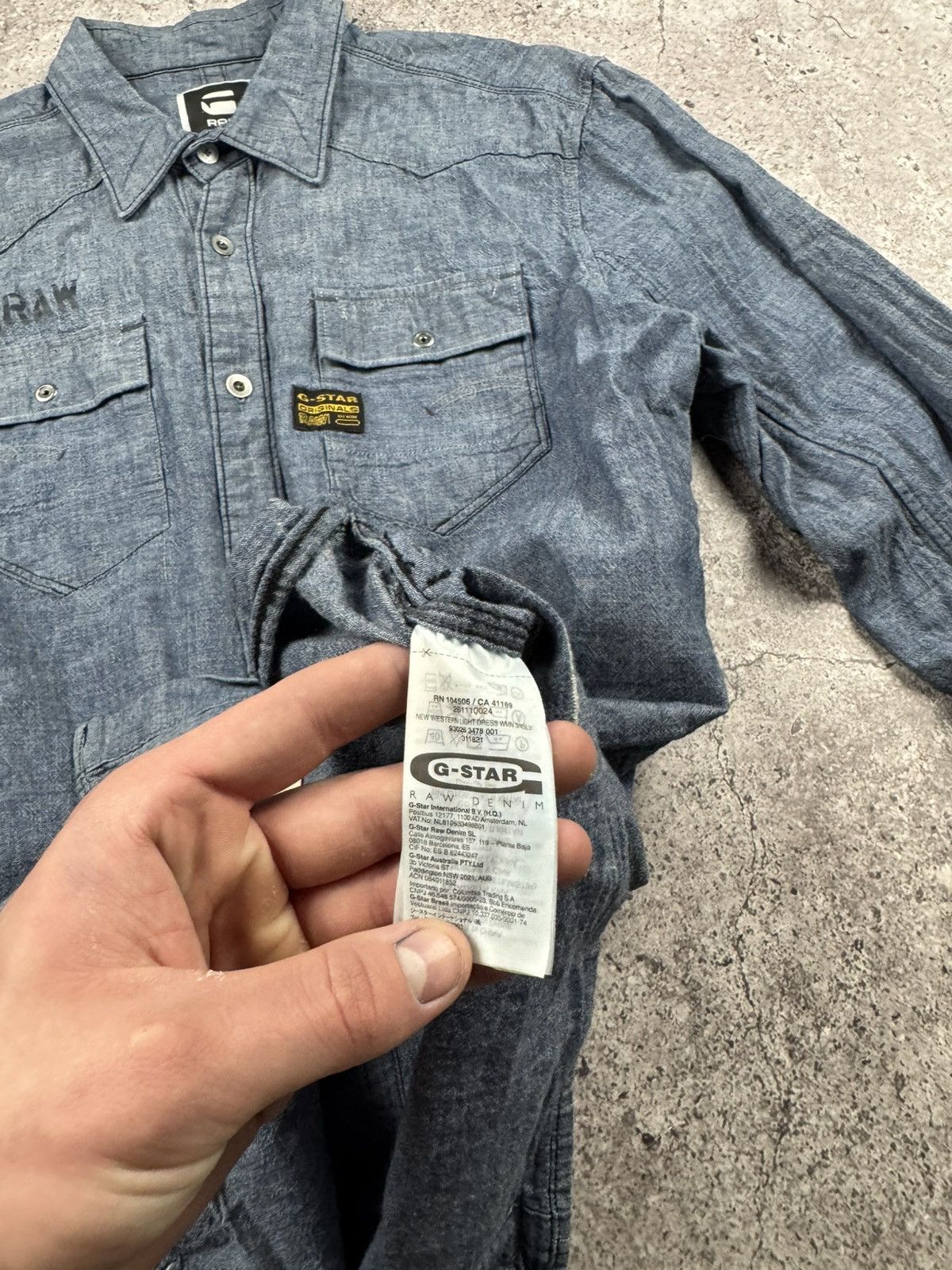G-Star G STAR RAW DENIM LONG SLEEVE SHIRT Y2K Size US XL / EU 56 / 4 - 9 Thumbnail