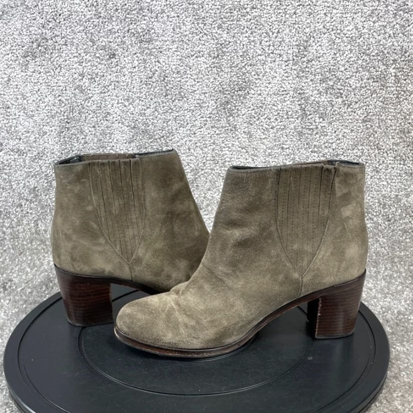 Vintage VINTAGE Wolverine 1000 Mile Samantha Pleet Bootie Womens Size 8.5 M Gray Suede Casual Ankle Block Heel Going Out Size US 6.5 / IT 36.5 - 5 Thumbnail