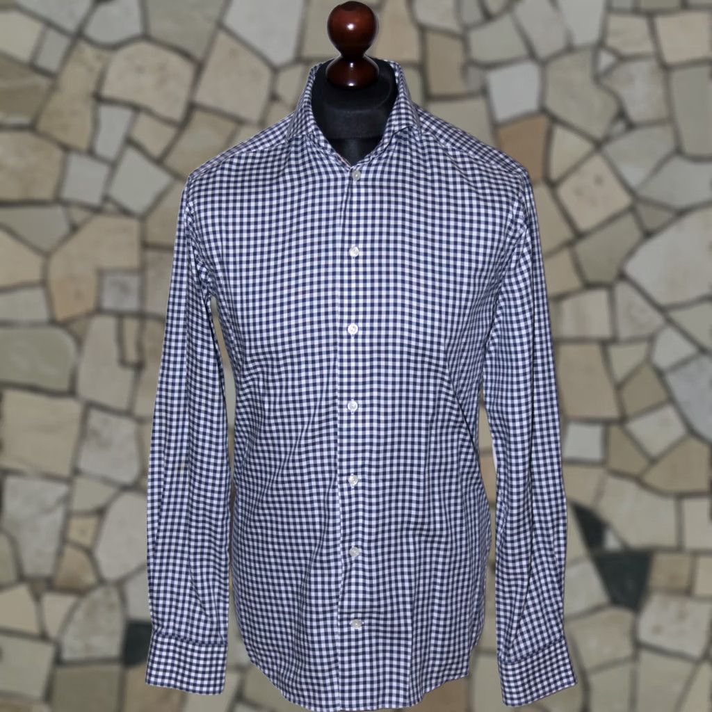 Eton Eton Slim Shirt Mens Blue 39 / 15 1/2 Shirt Slim Blue Eton Mens Shirt 39 Size 15 1/2 Vintage? Size 40R - 1 Thumbnail
