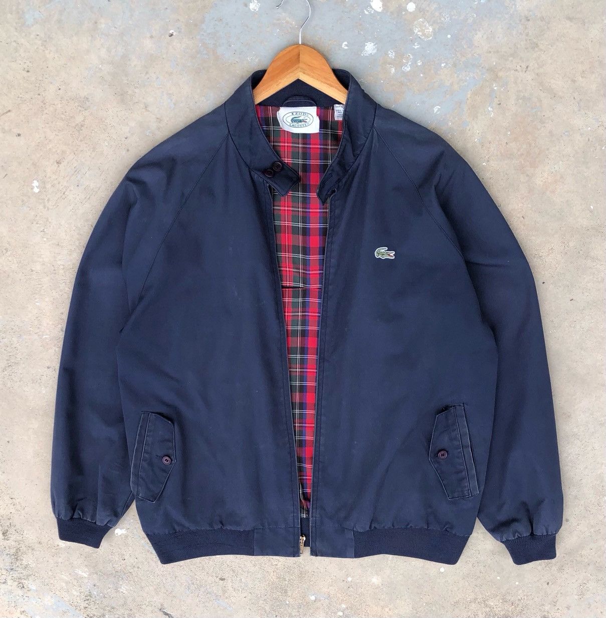 Lacoste Vintage 90s Izod Lacoste Men’s Zip Up Bomber Jacket Size US L / EU 52-54 / 3 - 1 Thumbnail