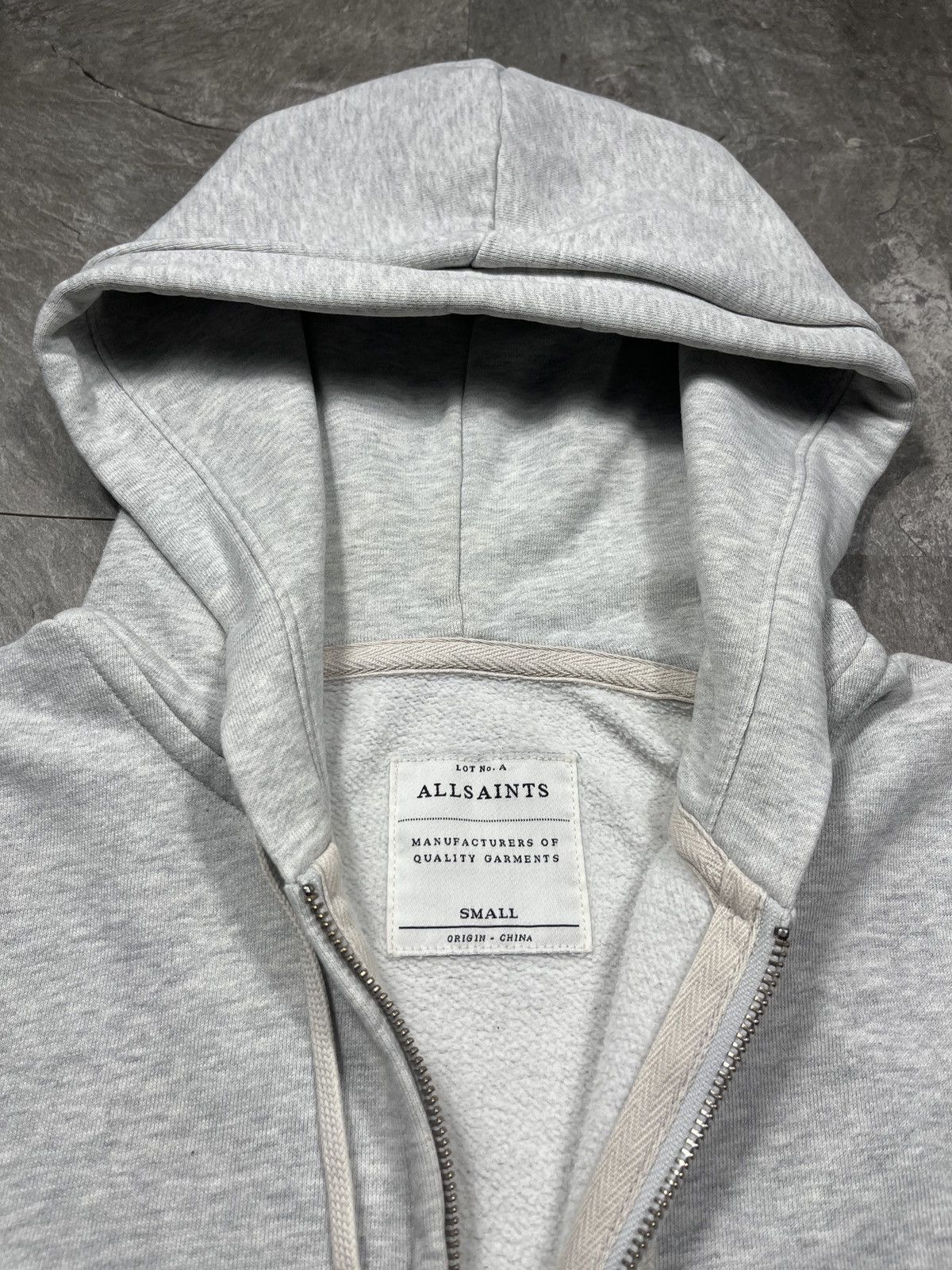 Allsaints Allsaints Full Zip Hoodie Vintage Grey Size S Y2k Size US S / EU 44-46 / 1 - 6 Thumbnail