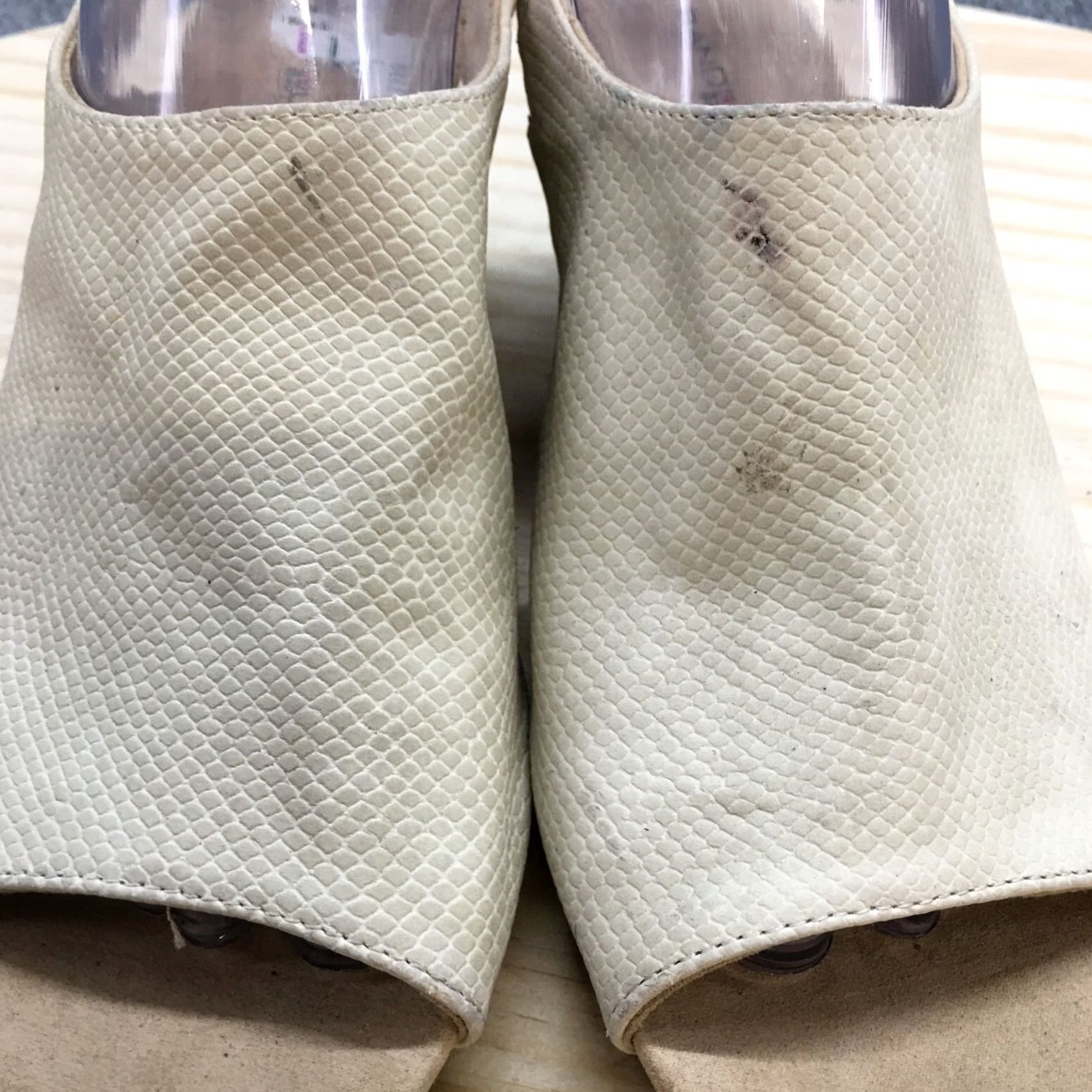 Vintage Bandolino Heels Womens 8.5 M Galatee Open Toe Wedge Slingback Beige Leather Size US 9 / IT 39 - 4 Thumbnail