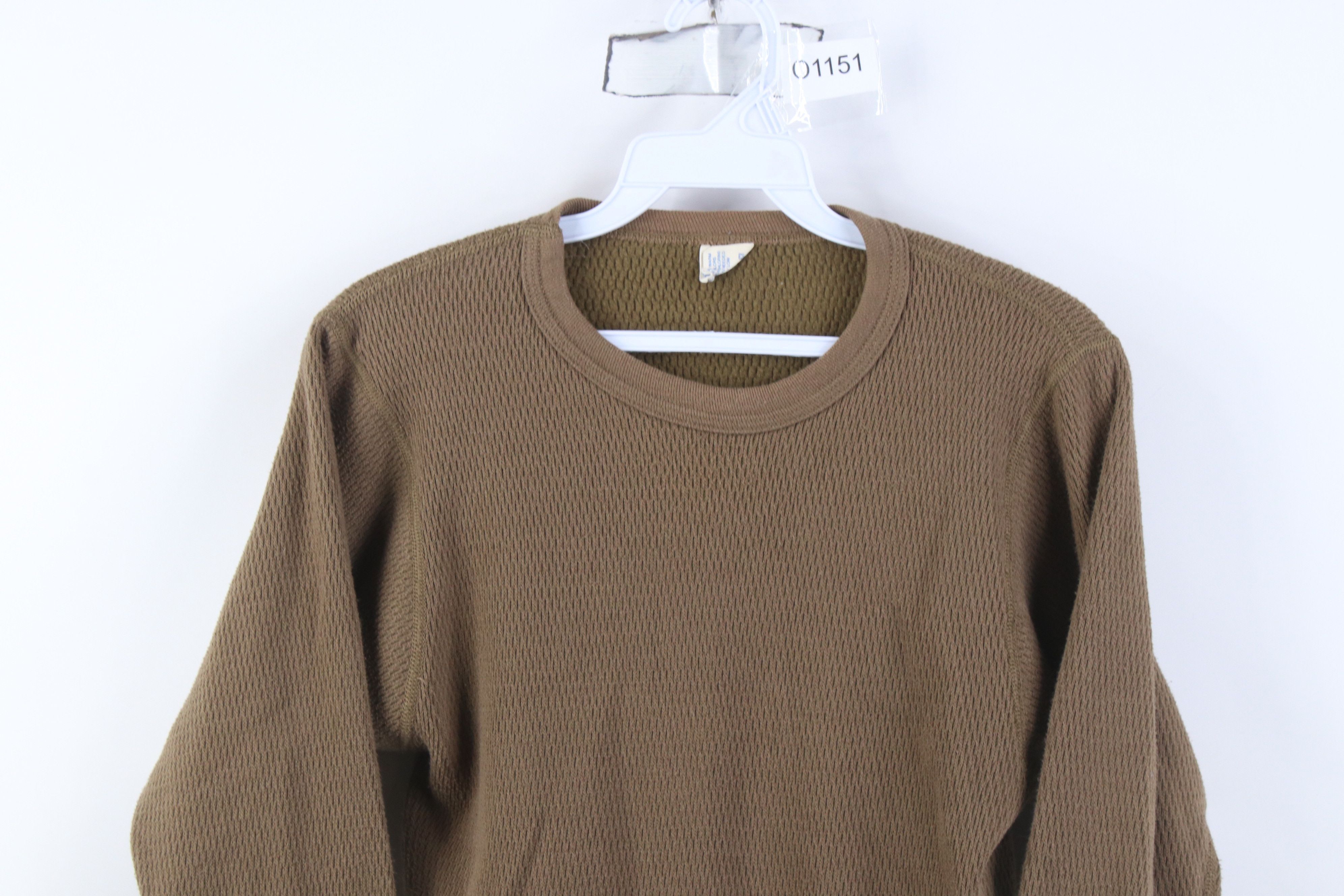 Vintage Vintage 70s Streetwear Knit Long Sleeve T-Shirt Breen USA Size US L / EU 52-54 / 3 - 2 Thumbnail