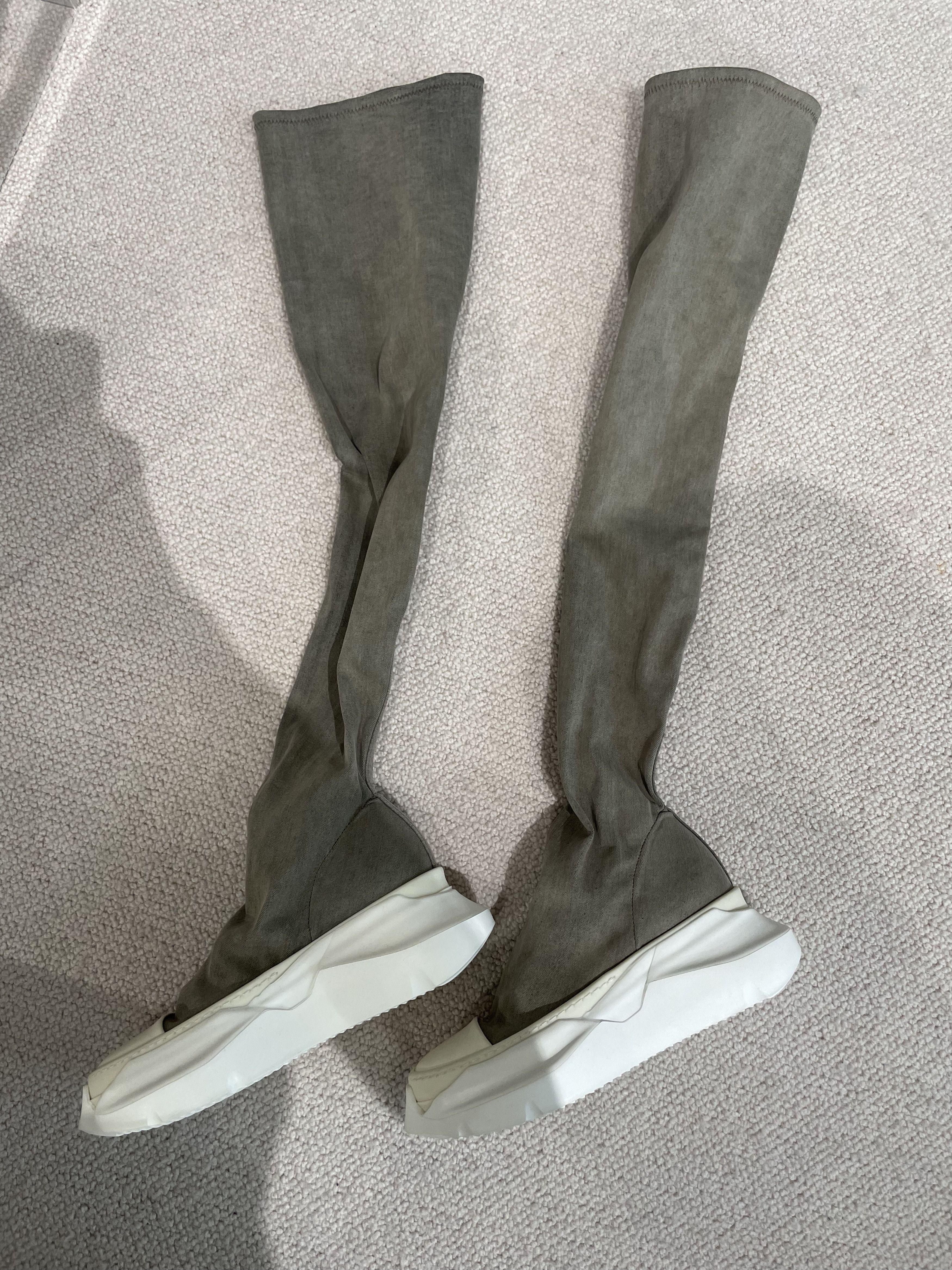 Rick Owens Drkshdw RICK OWENS DRKSHDW Abstract Stockings Denim Boots Size US 8 / IT 38 - 4 Thumbnail