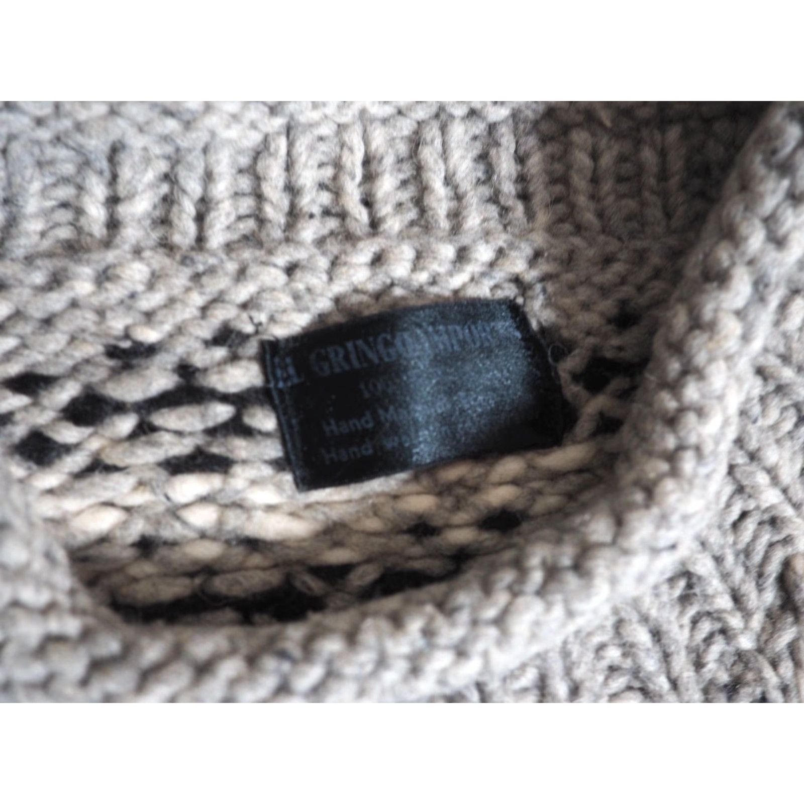 Vintage VINTAGE El Gringo Imports Sweater Pullover 100% Wool Gray Black Mens L 90s Geometric Knit Crew Neck Long Sleeve Wool Winter Fall Casual Size US L / EU 52-54 / 3 - 4 Thumbnail