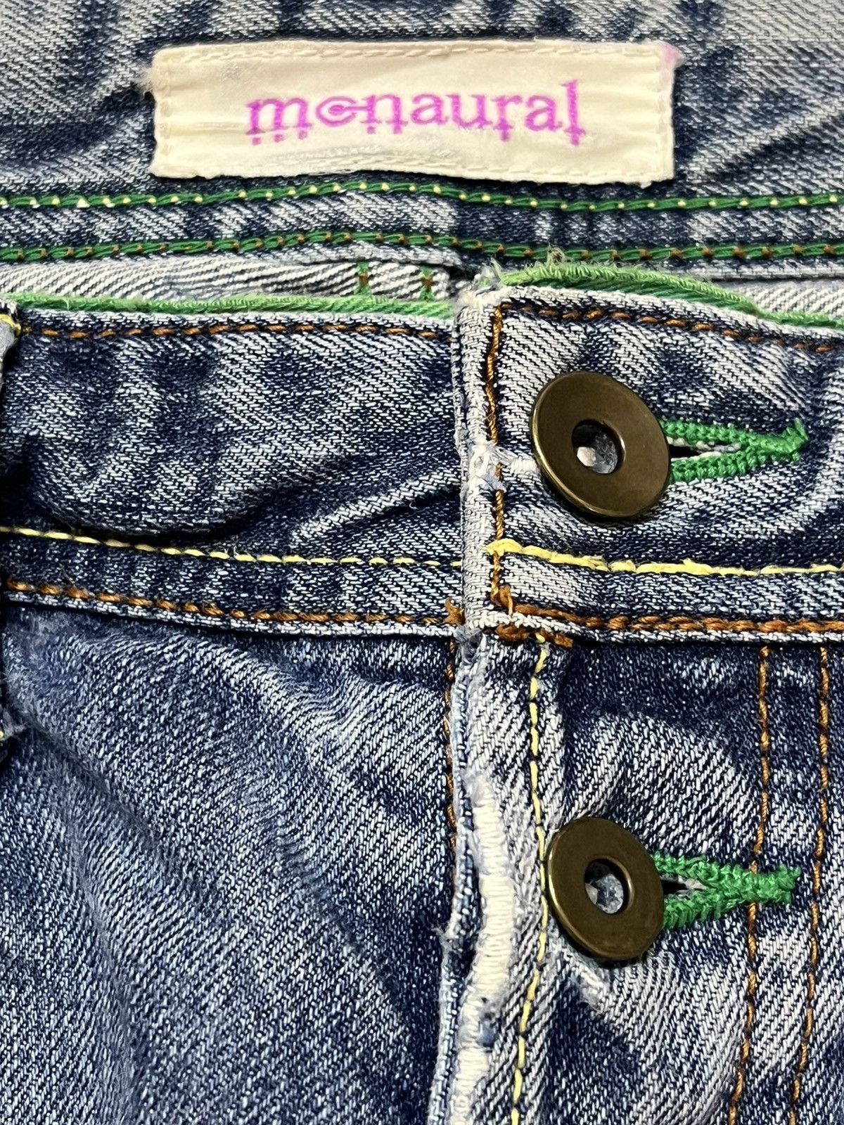 Japanese Brand Vintage Mcnaural Grunge Faded Distressed Denim Size US 30 / EU 46 - 8 Thumbnail