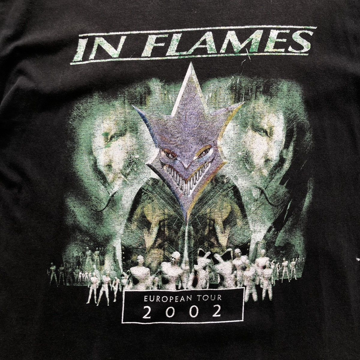 Band Tees In Flames Reroute Remain 2002 European Tour Vintage T-Shirt Size US XL / EU 56 / 4 - 6 Thumbnail