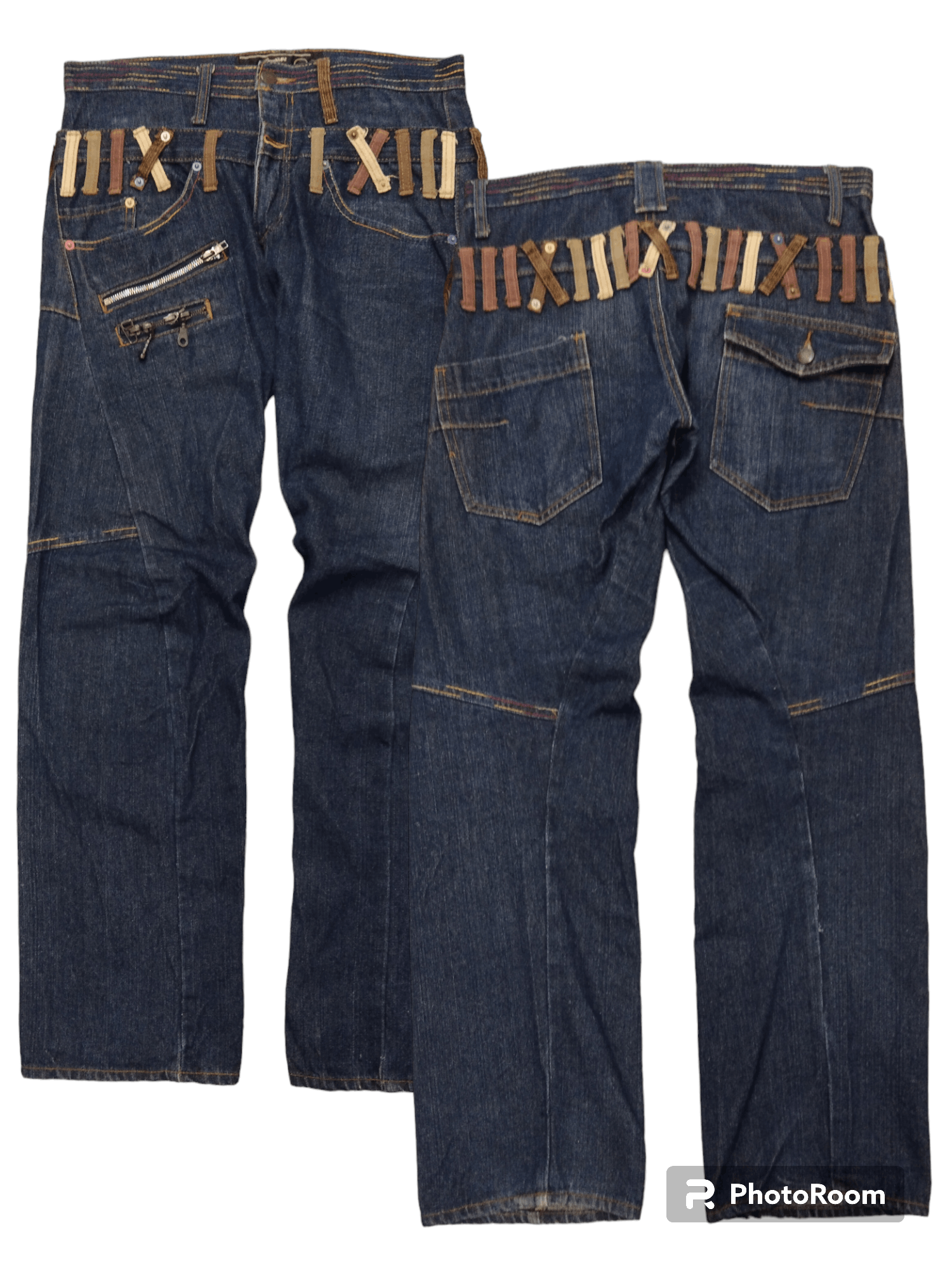 Japanese Brand DOUBLE WAIST TACTICAL BREATHMINT DENIM PANTS Size US 30 / EU 46 - 1 Thumbnail