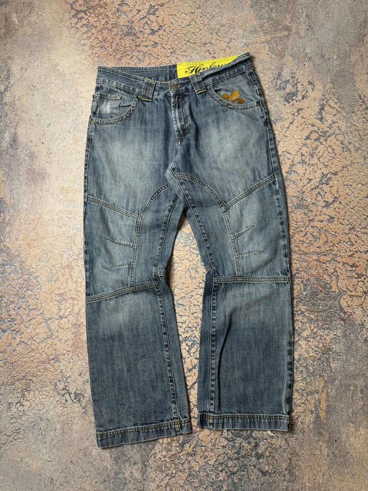 Jean 90s Henleys Jeanswear VIntage Deep Blue Y2K Denim Jeans Size US 34 / EU 50 - 1 Thumbnail