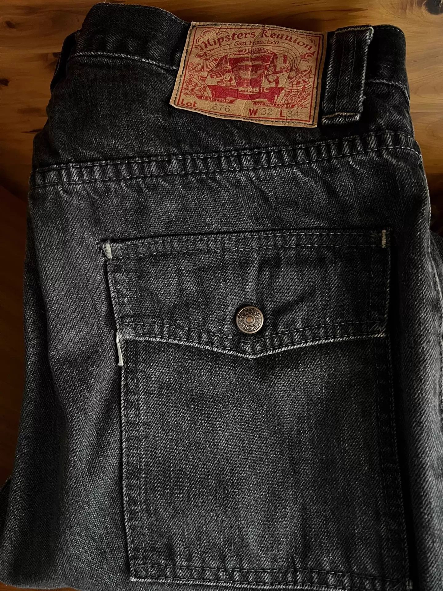 Freewheelers Freewheelers Vintage Black Denim Straight Jeans 32 Japan Size US 32 / EU 48 - 9 Thumbnail